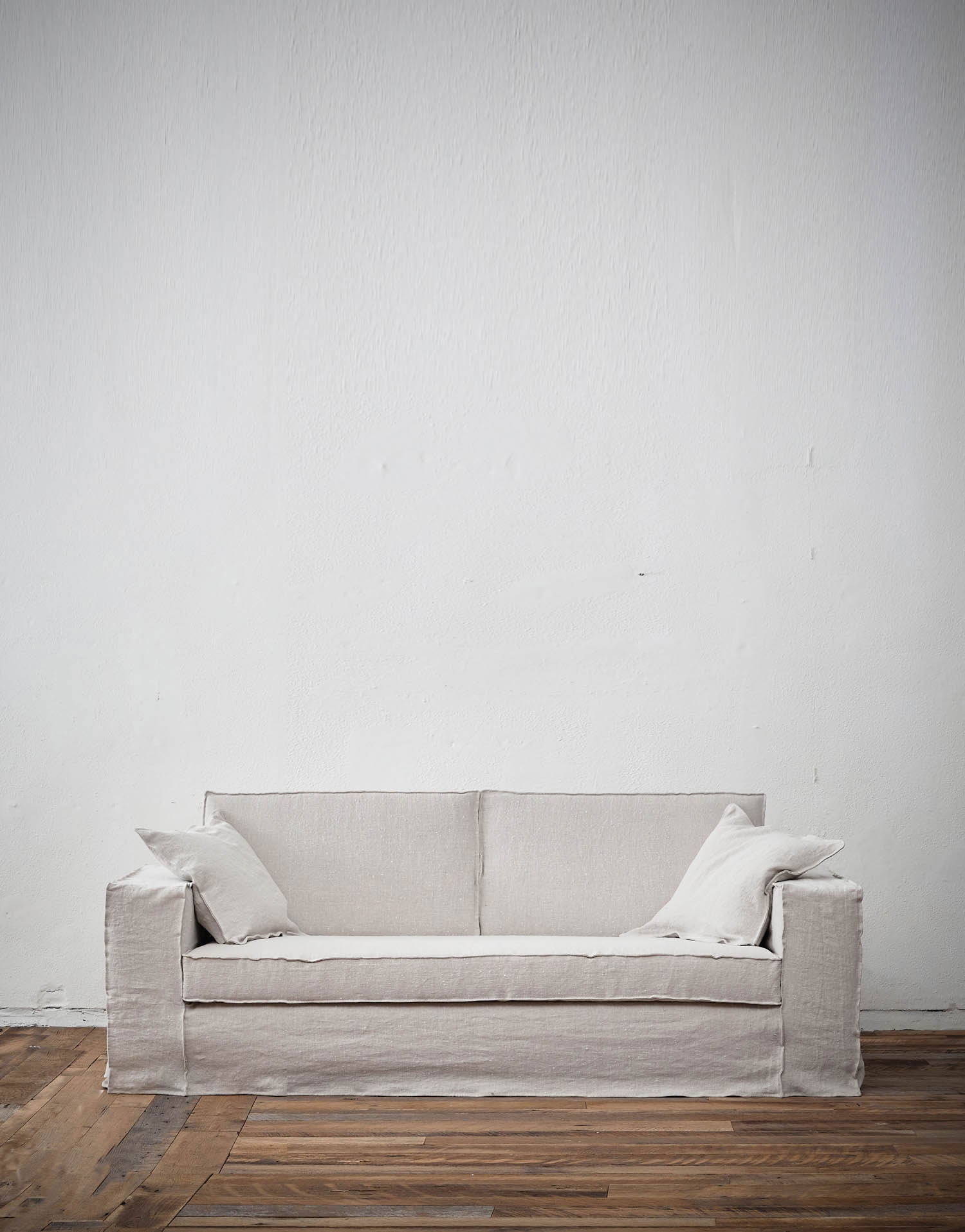 Milton Linen Loose Cover Sofa made in Italy