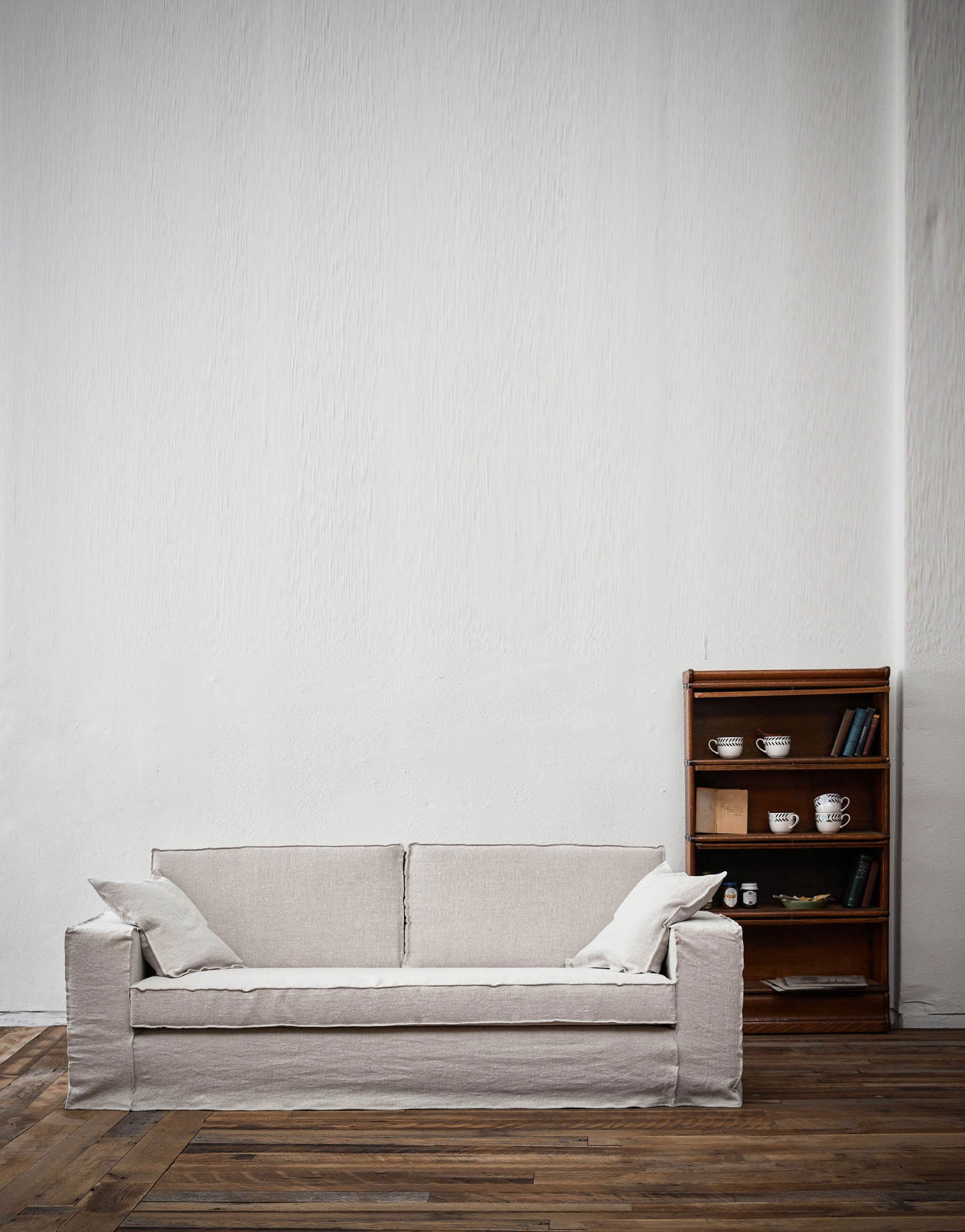 Milton Linen Loose Cover Sofa made in Italy