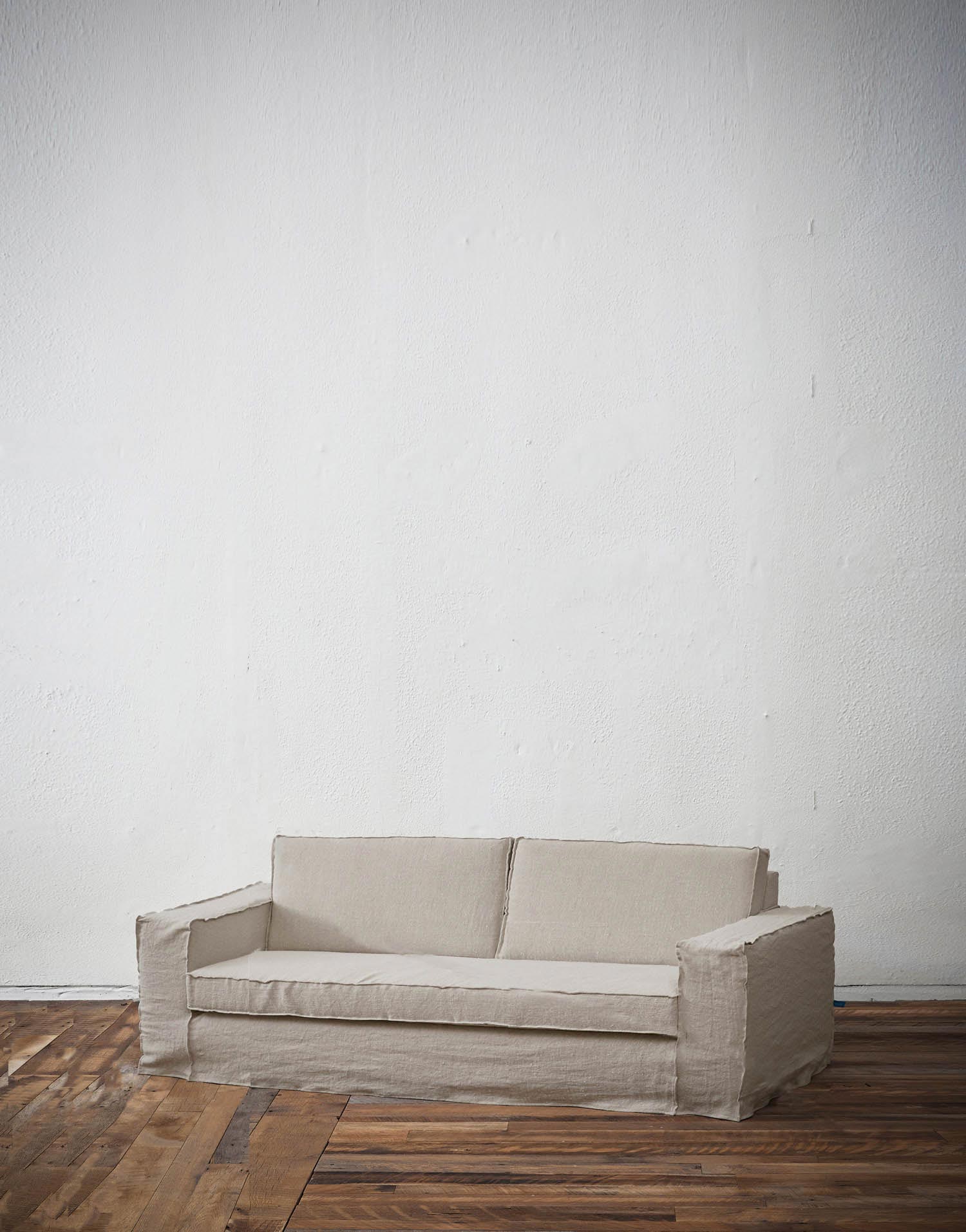Milton Linen Loose Cover Sofa made in Italy