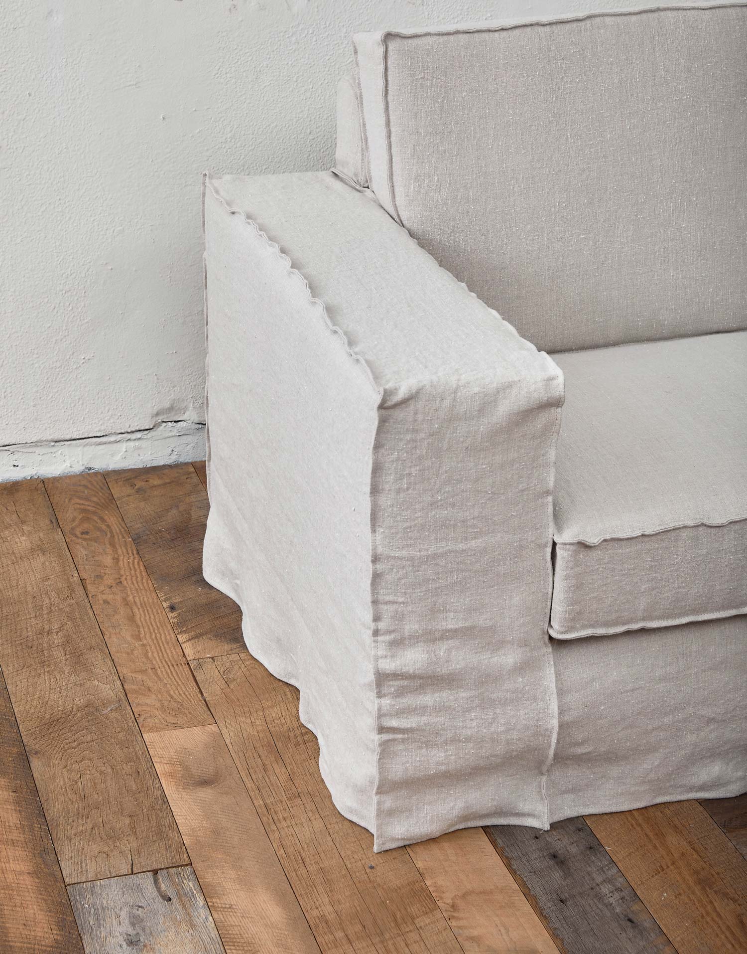 Milton Linen Loose Cover Sofa made in Italy