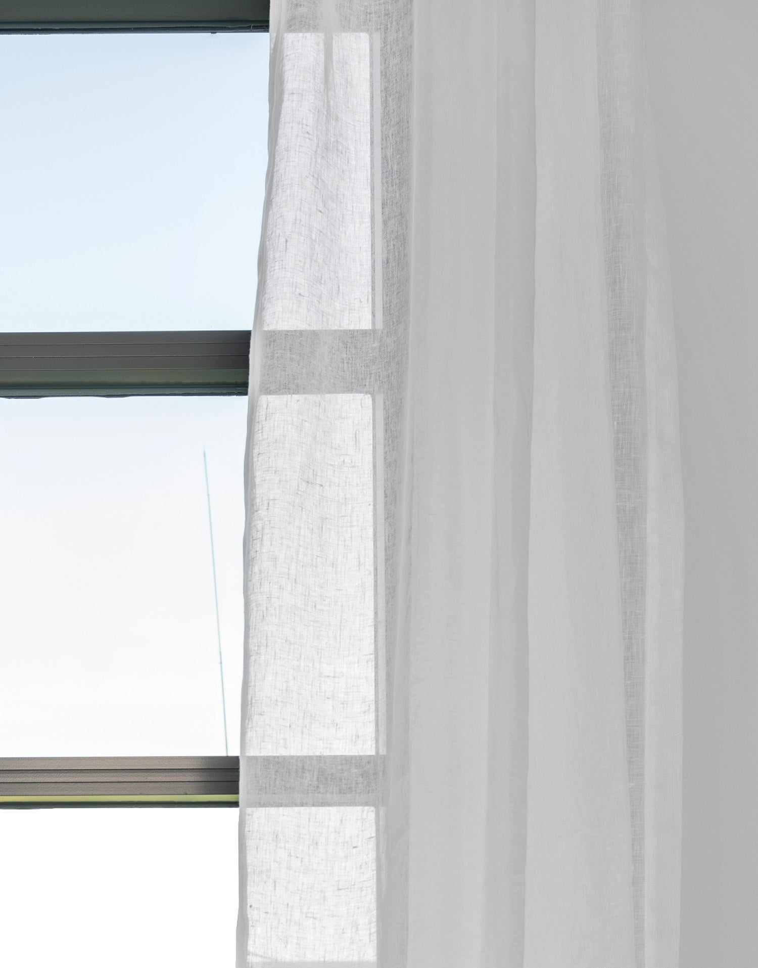 프랑스 리넨 지베르니 시어 화이트