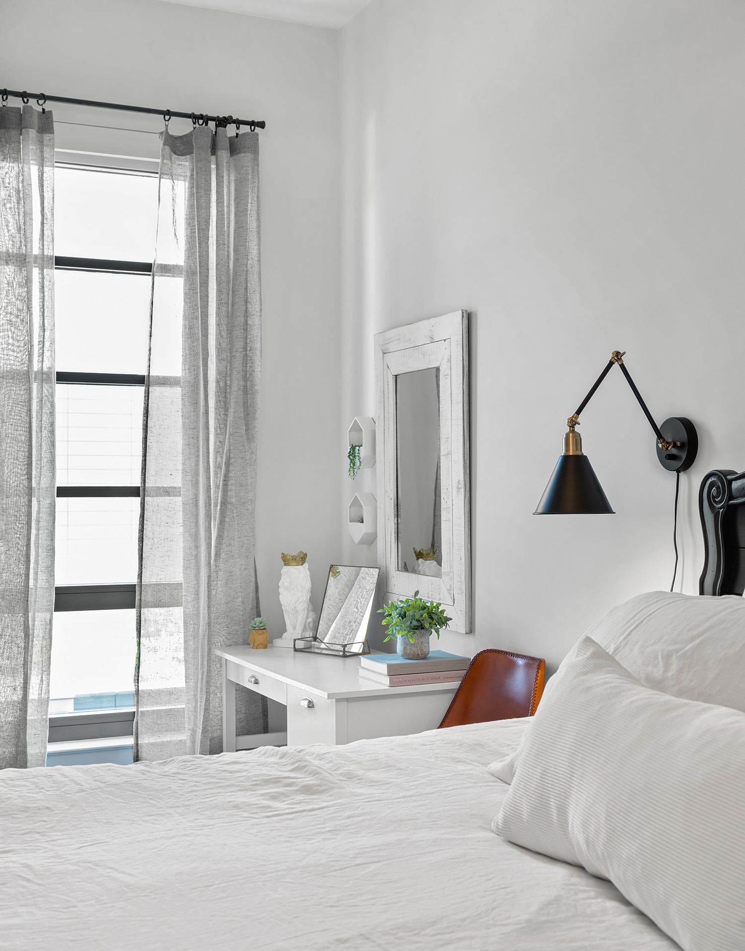 프랑스 리넨 시어 칼비 모카