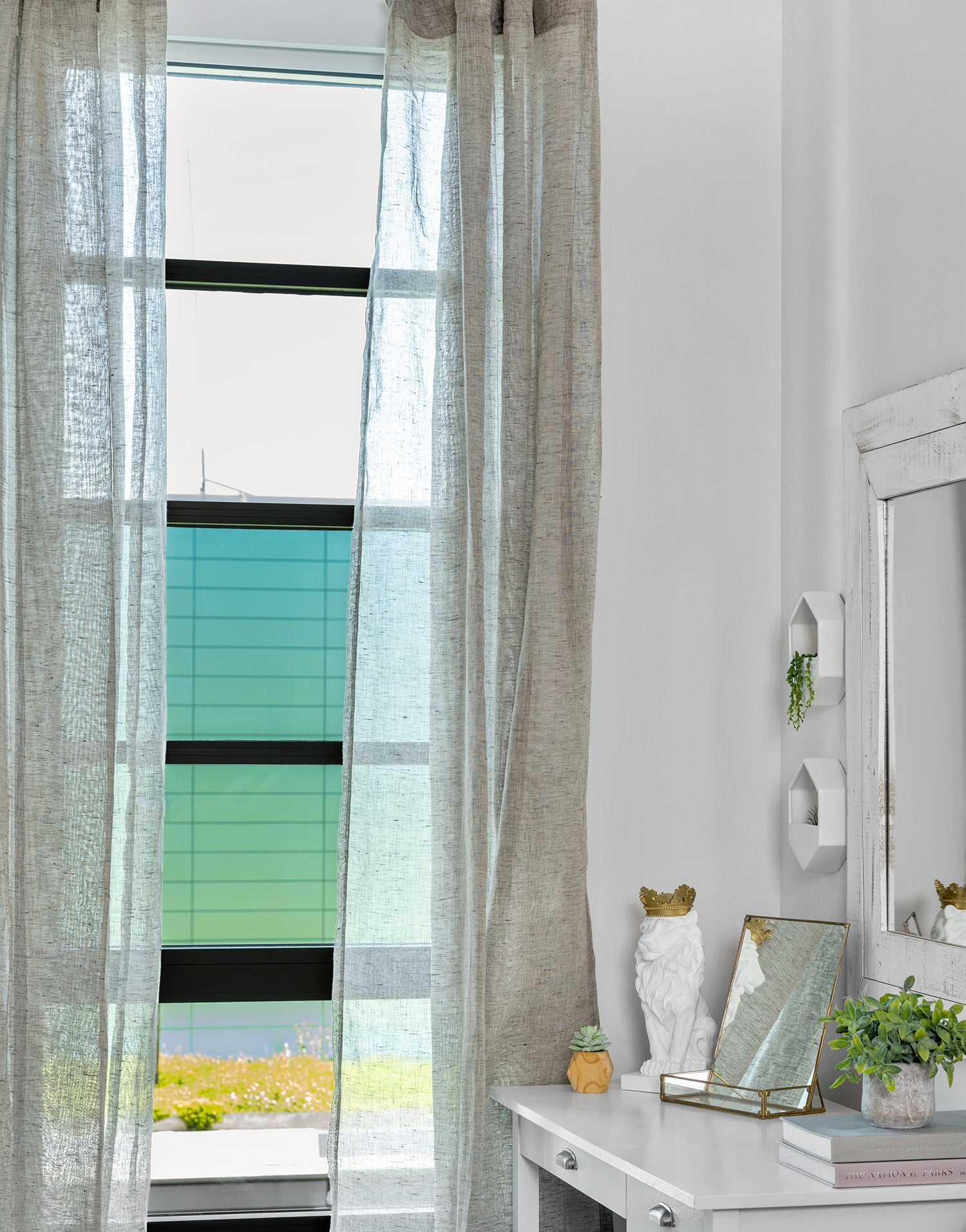 프랑스 리넨 시어 칼비 모카