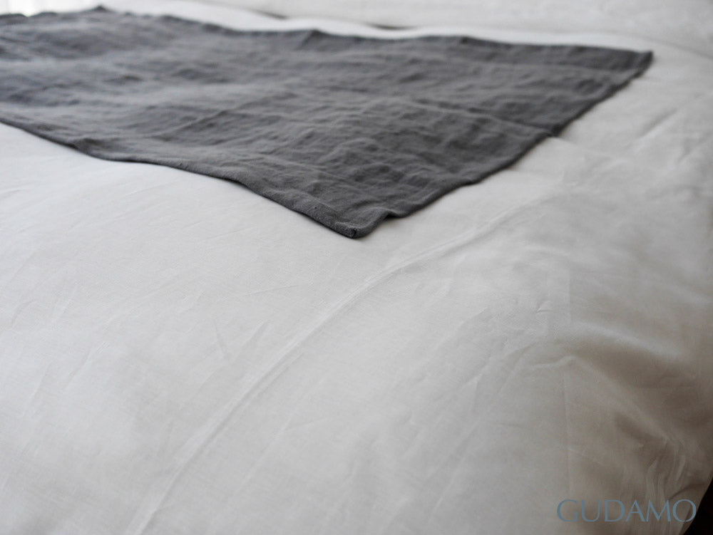 이태리 프리미어 리넨 카타니아 화이트 이불커버 세트