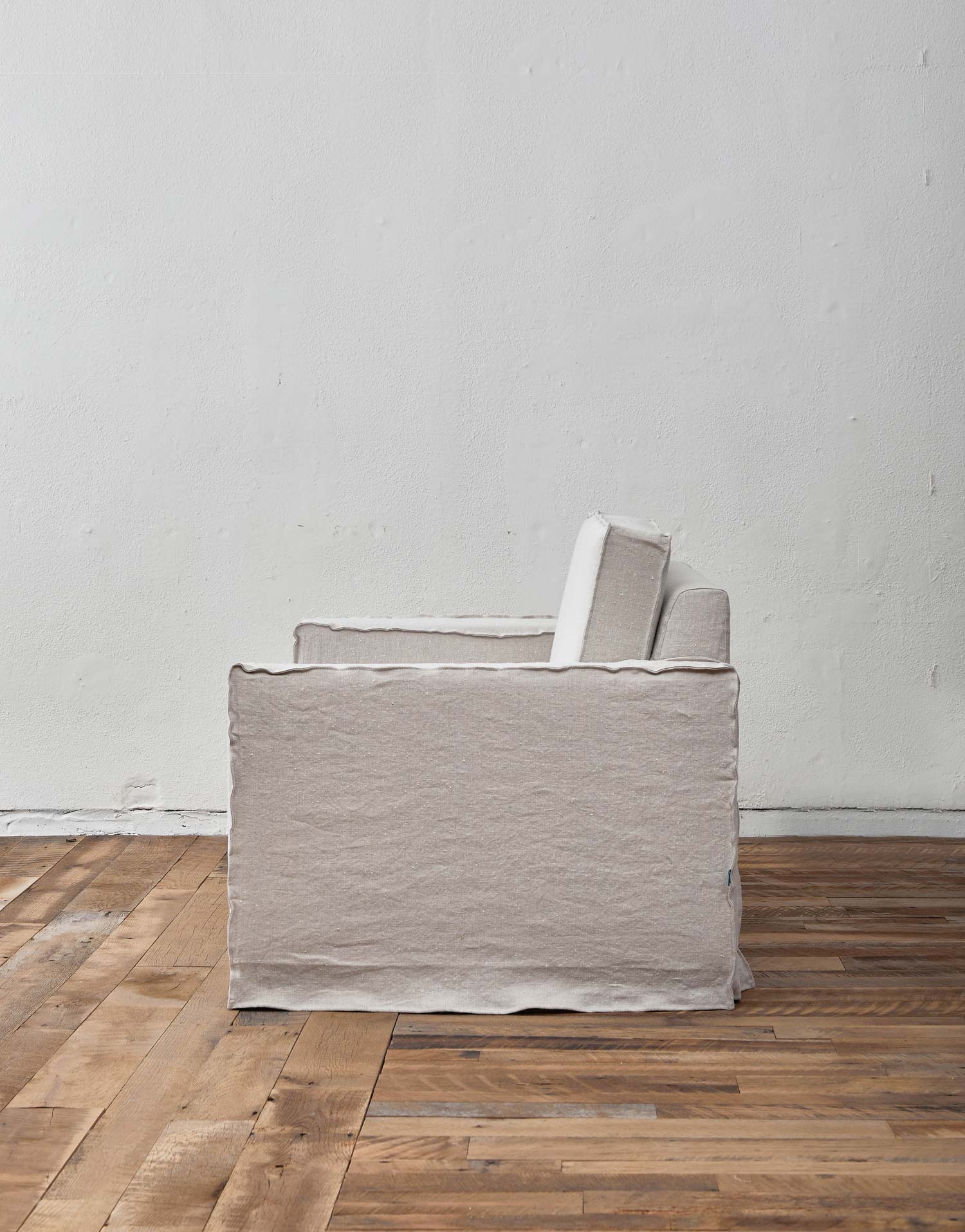 Milton Linen Loose Cover Sofa made in Italy