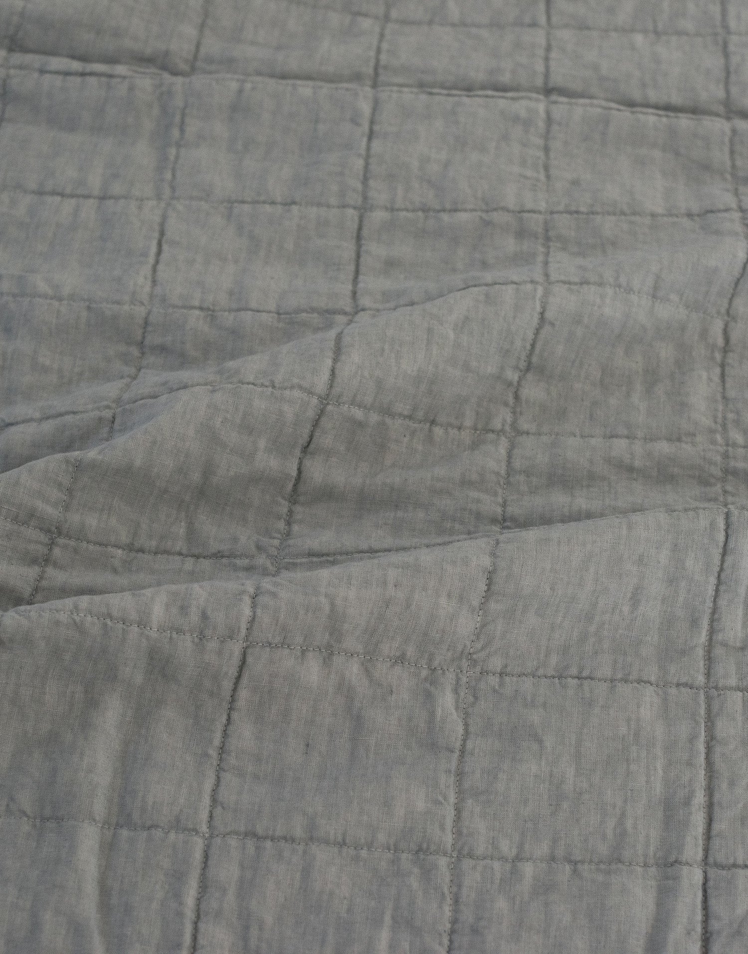 [Upper Class] 프렌치 스타일  리넨/면 리버서블 퀼트 스로우 라폴라   펄 그레이