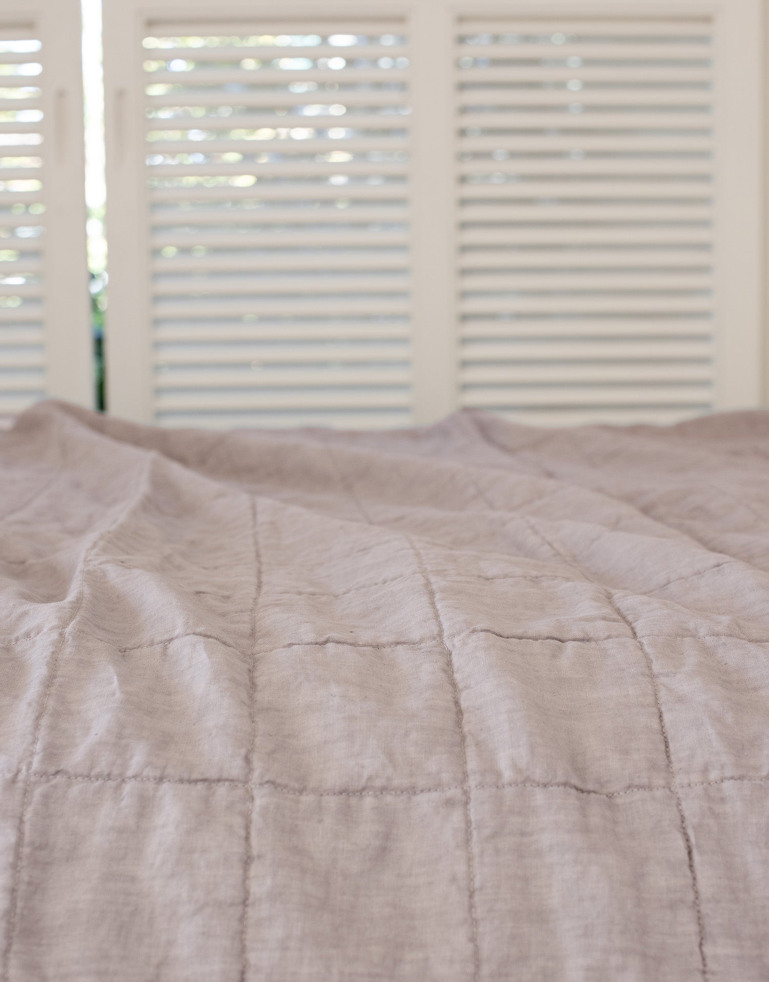 [Upper Class] 프렌치 스타일  리넨/면 리버서블 퀼트 스로우 라폴라   와일드 로즈