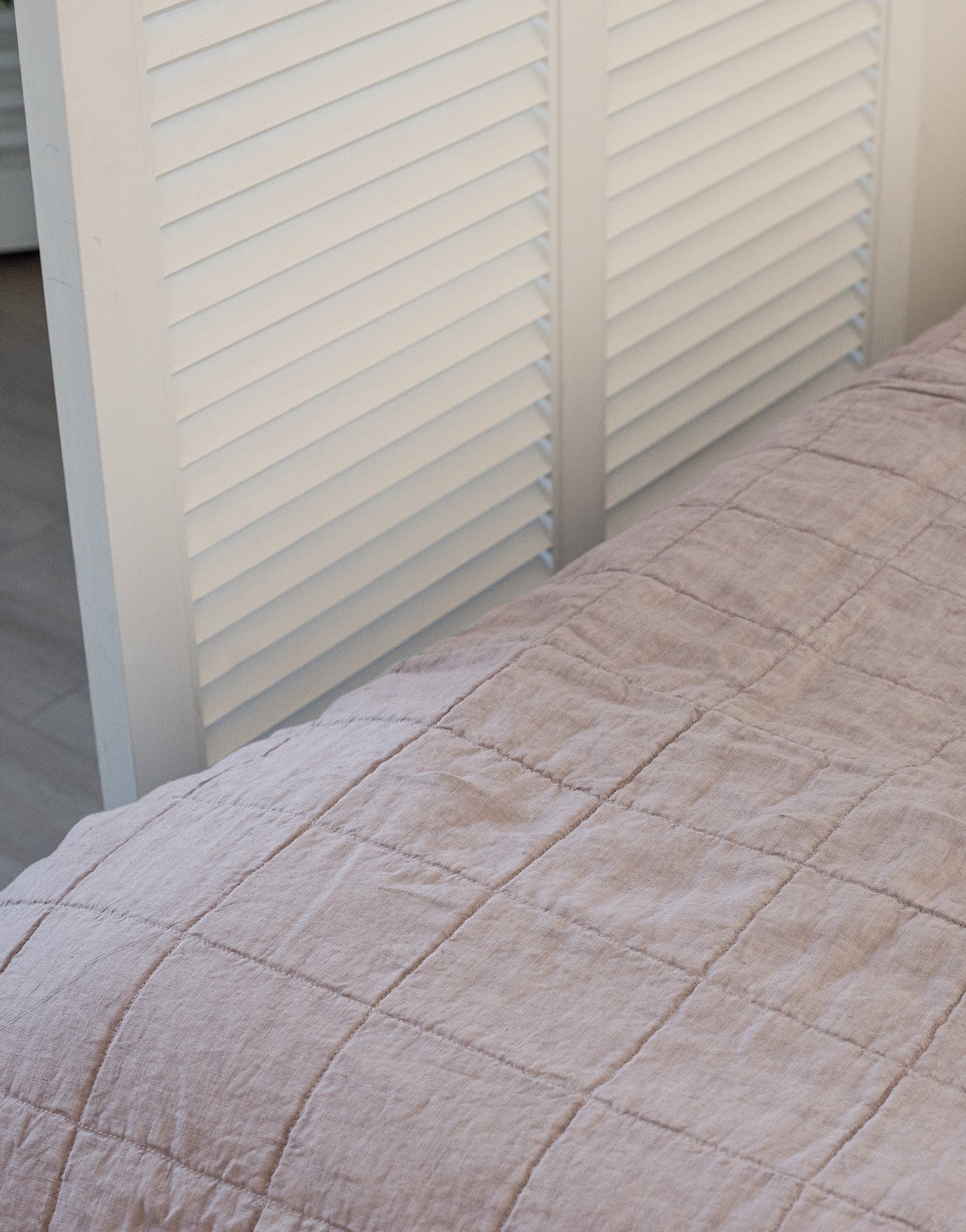 [Upper Class] 프렌치 스타일  리넨/면 리버서블 퀼트 스로우 라폴라   와일드 로즈