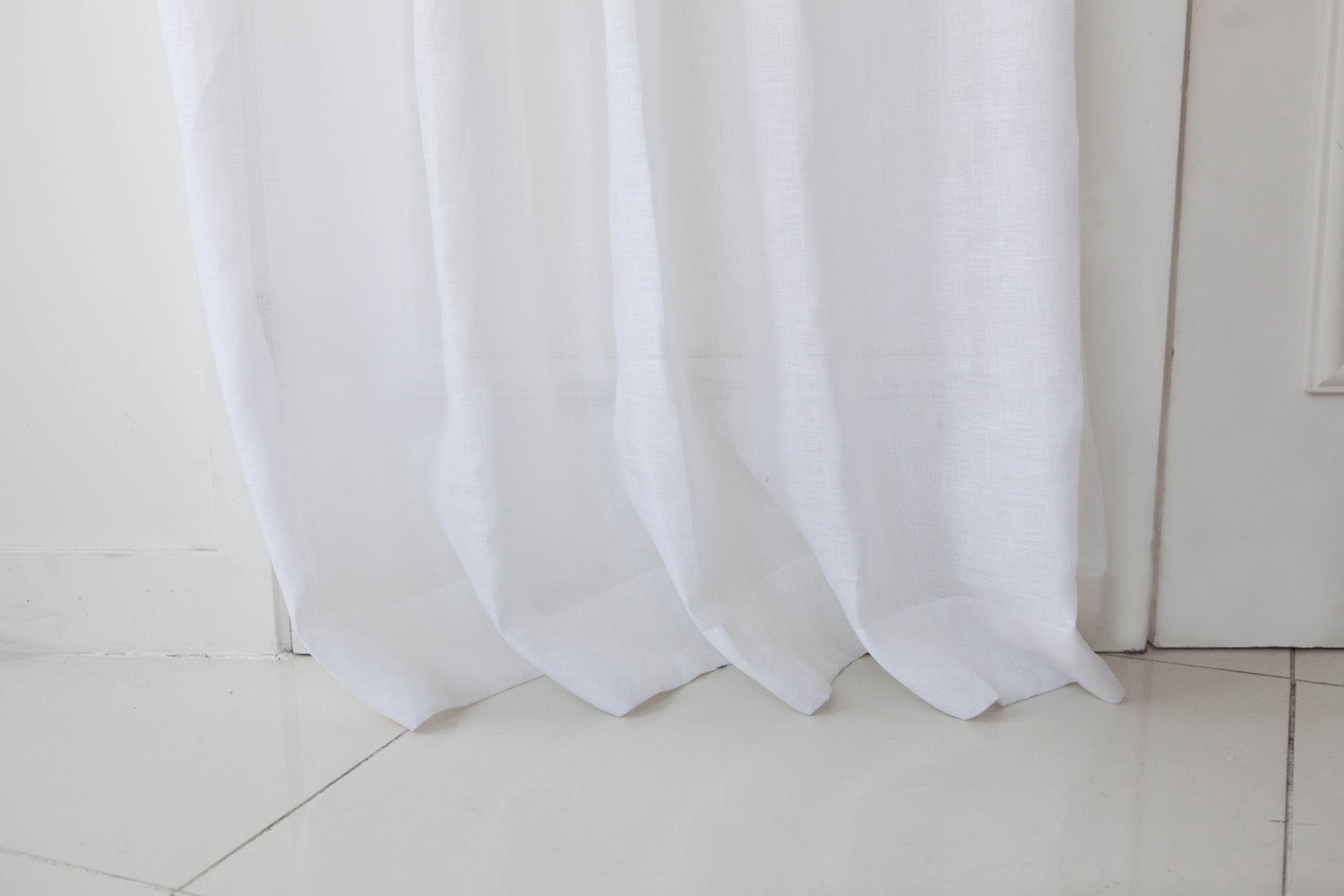 이태리 리넨 시어 카노비오 화이트