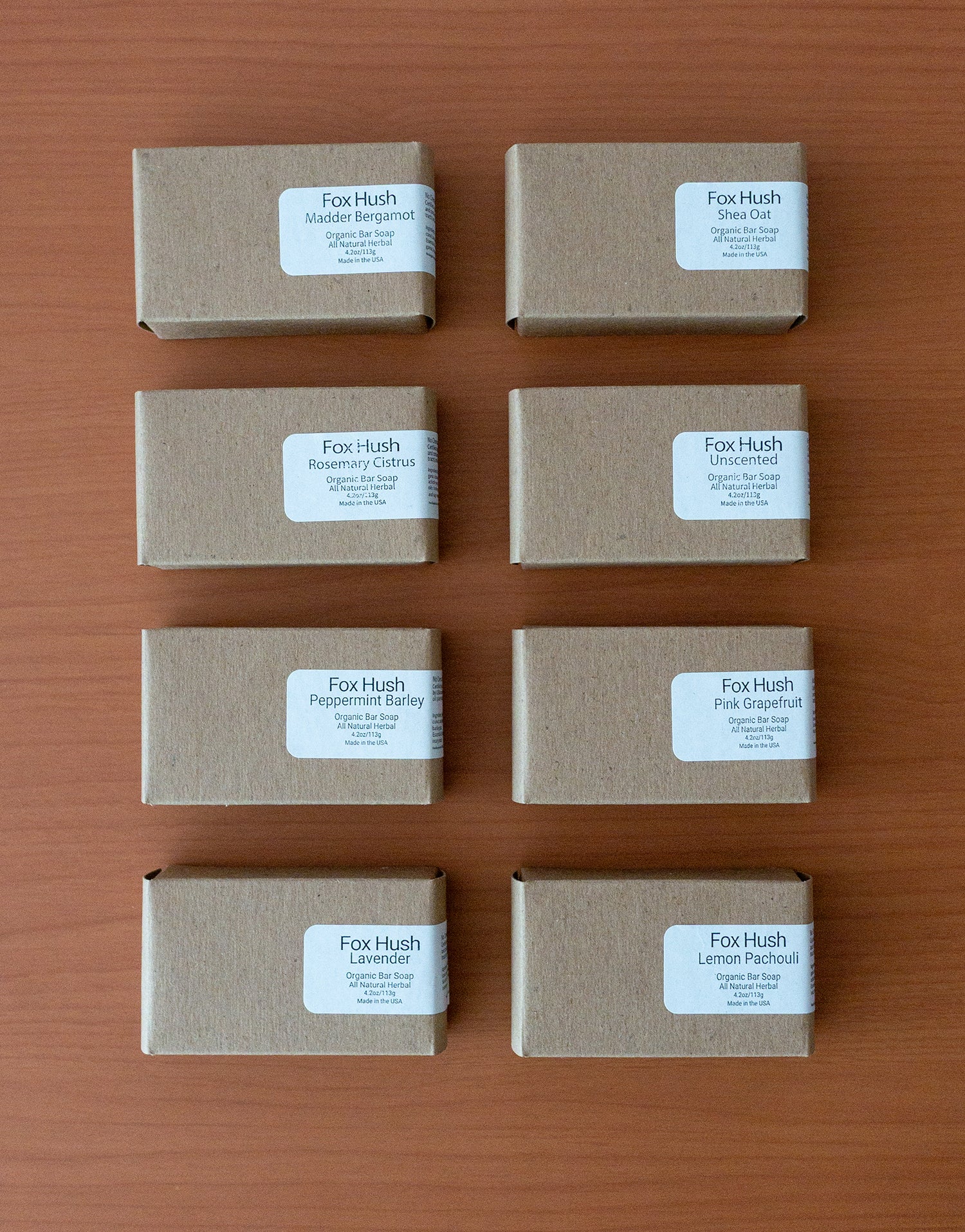 Fox Hush Orgarnic Bar Soap (4pc)