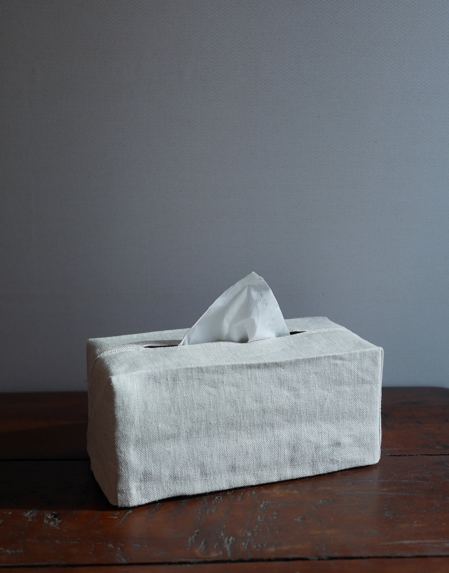 프리미엄 리넨 티슈커버 아말피 오트밀