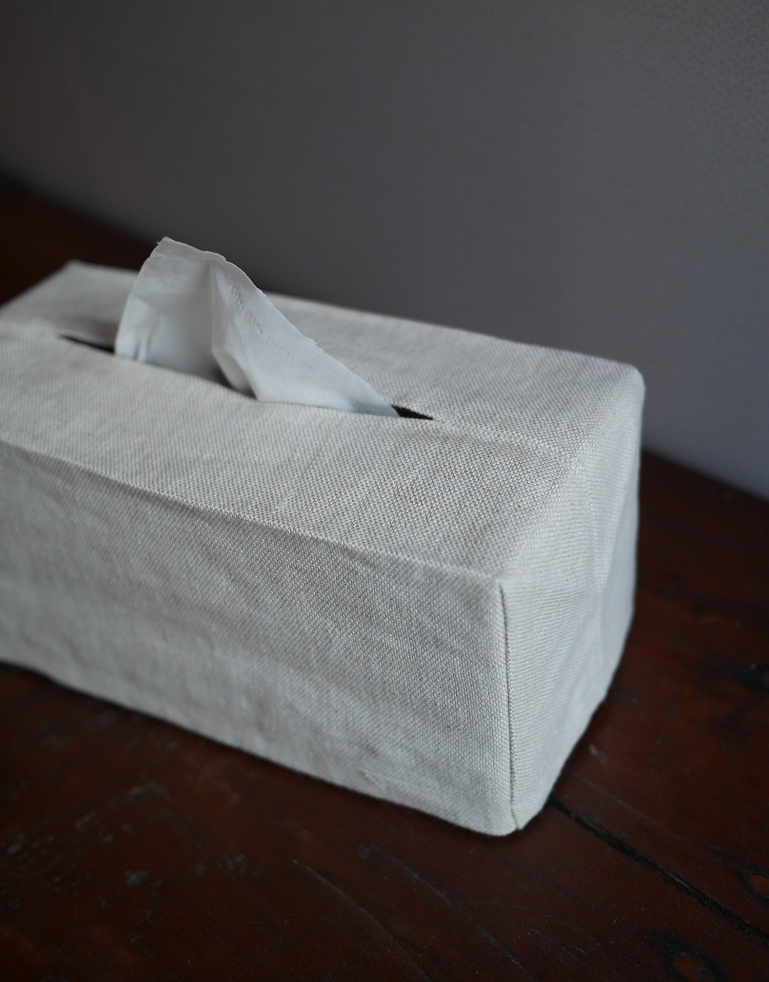 프리미엄 리넨 티슈커버 아말피 오트밀