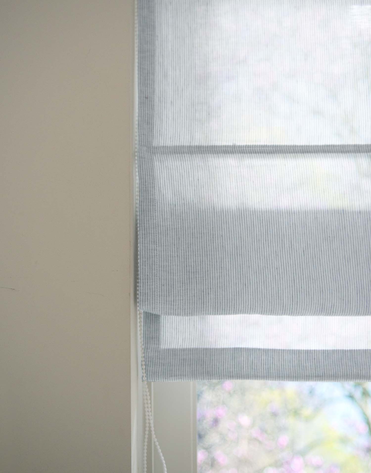 유럽 이탈리아 프리미엄 리넨 하우스 구다모, 퀸트에센셜 린넨 로만쉐이드 플랫 디자인, 마리오네 블루, 맞춤제작 | GUDAMO Italian Linen Roman Shade Flat Design Marione Blue Custom