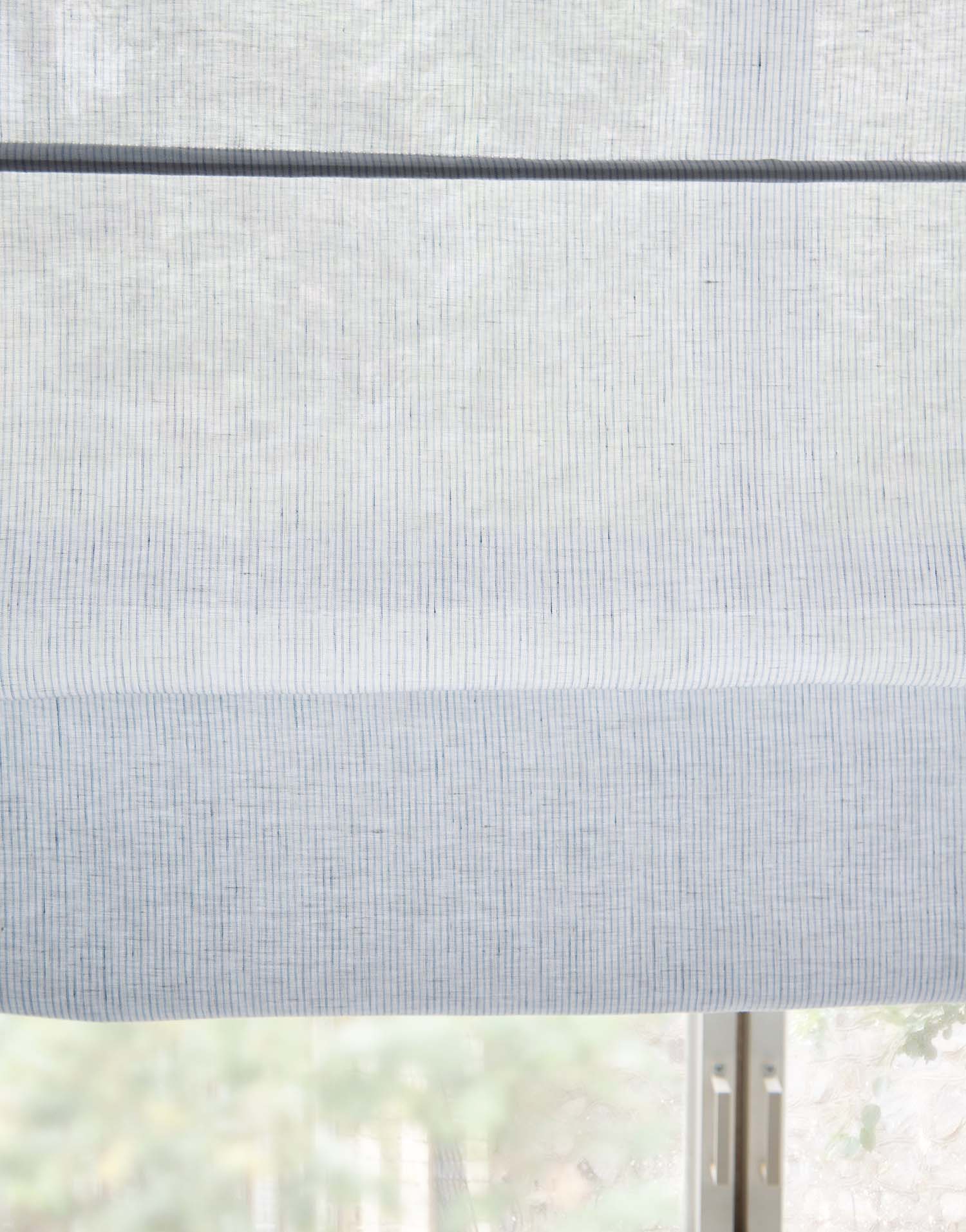 유럽 이탈리아 프리미엄 리넨 하우스 구다모, 퀸트에센셜 린넨 로만쉐이드 라운드 디자인, 마리오네 블루, 맞춤제작 | GUDAMO Italian Linen Roman Shade Round Design Marione Blue Custom