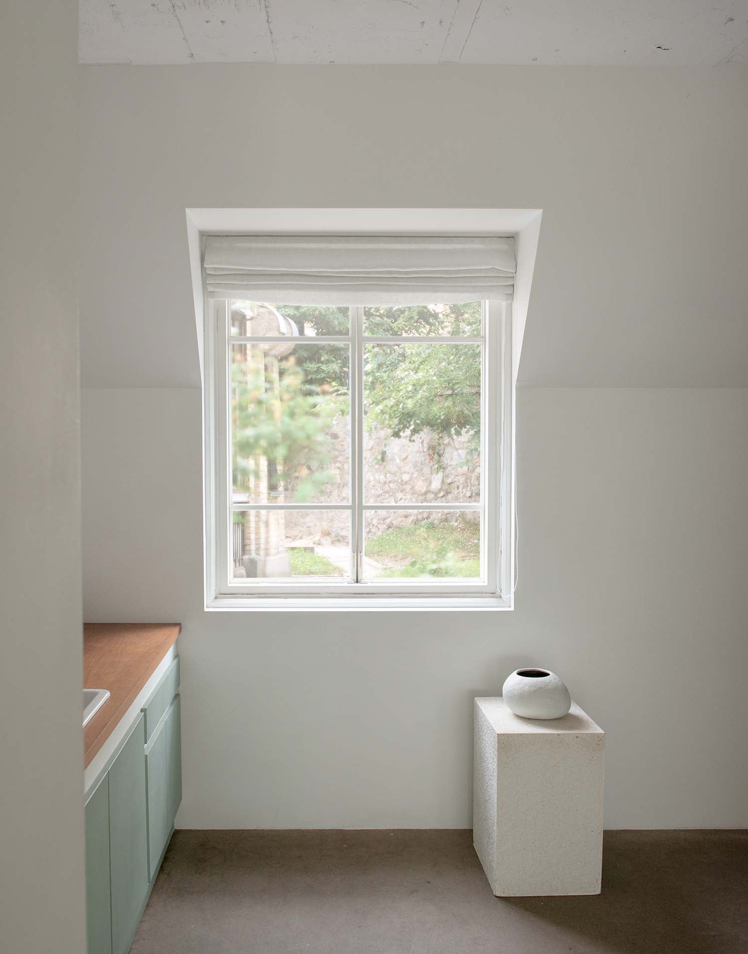 유럽 이탈리아 프리미엄 리넨 하우스 구다모, 퀸트에센셜 린넨 로만쉐이드 라운드 디자인, 마리오네 내추럴, 맞춤제작 | GUDAMO Italian Linen Roman Shade Round Design Marione Natural Custom