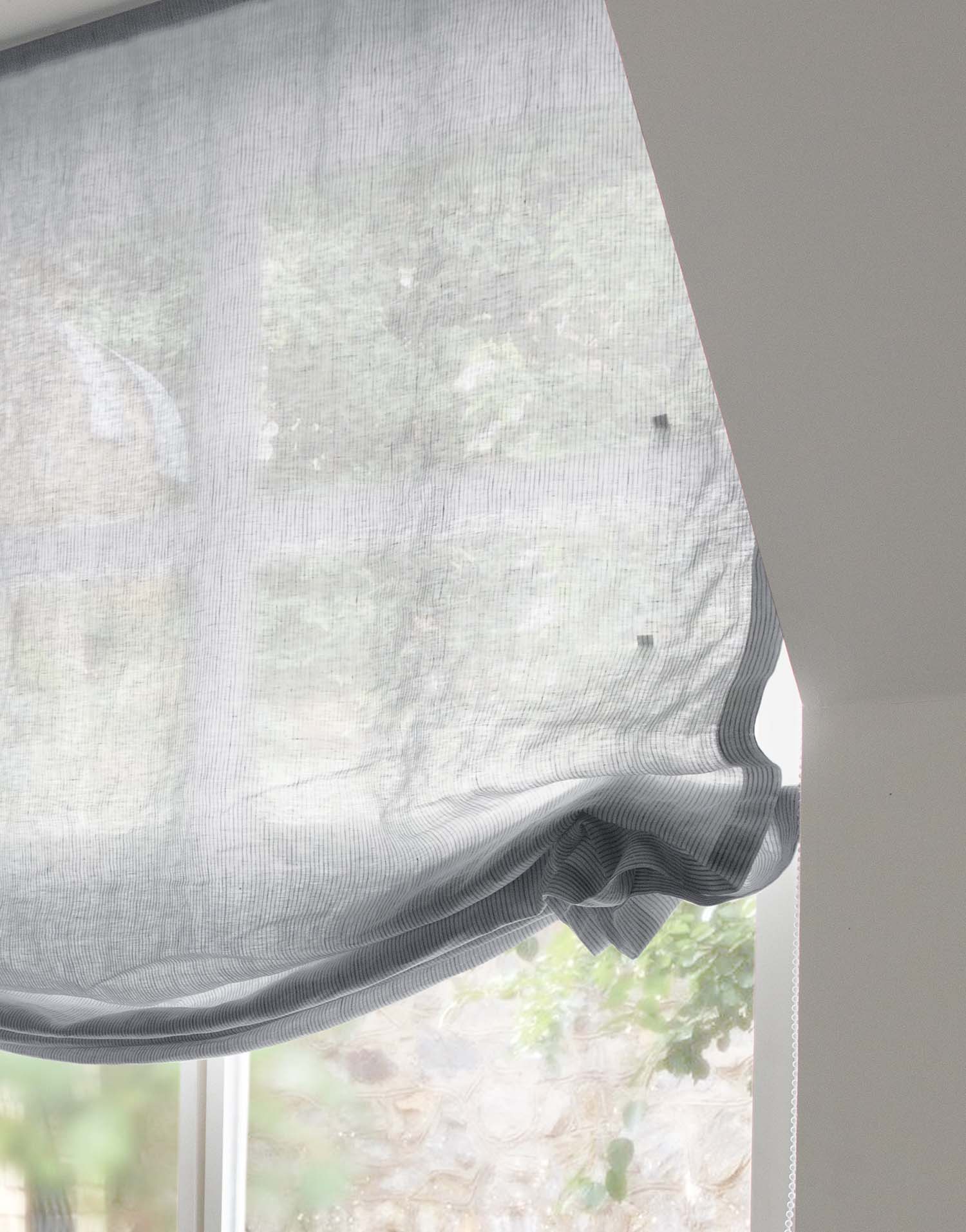 유럽 이탈리아 프리미엄 리넨 하우스 구다모, 퀸트에센셜 린넨 로만쉐이드 릴랙스 디자인, 마리오네 슬레이트, 맞춤제작 | GUDAMO Italian Linen Roman Shade Relax Design Marione Slate Custom