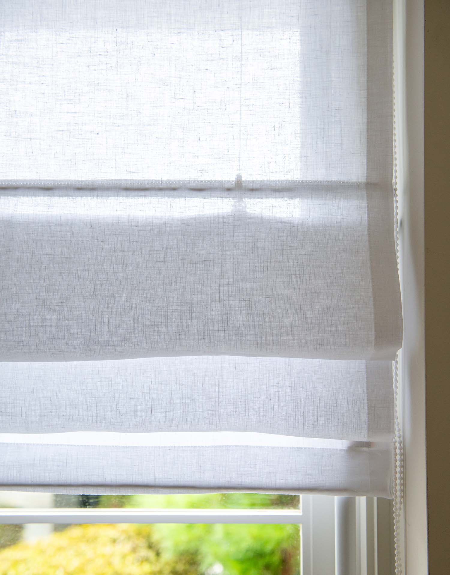 유럽 이탈리아 프리미엄 리넨 하우스 구다모, 퀸트에센셜 린넨 로만쉐이드 플랫 디자인, 베네토 화이트, 맞춤제작 | GUDAMO Italian Linen Roman Shade Flat Design Veneto White Custom