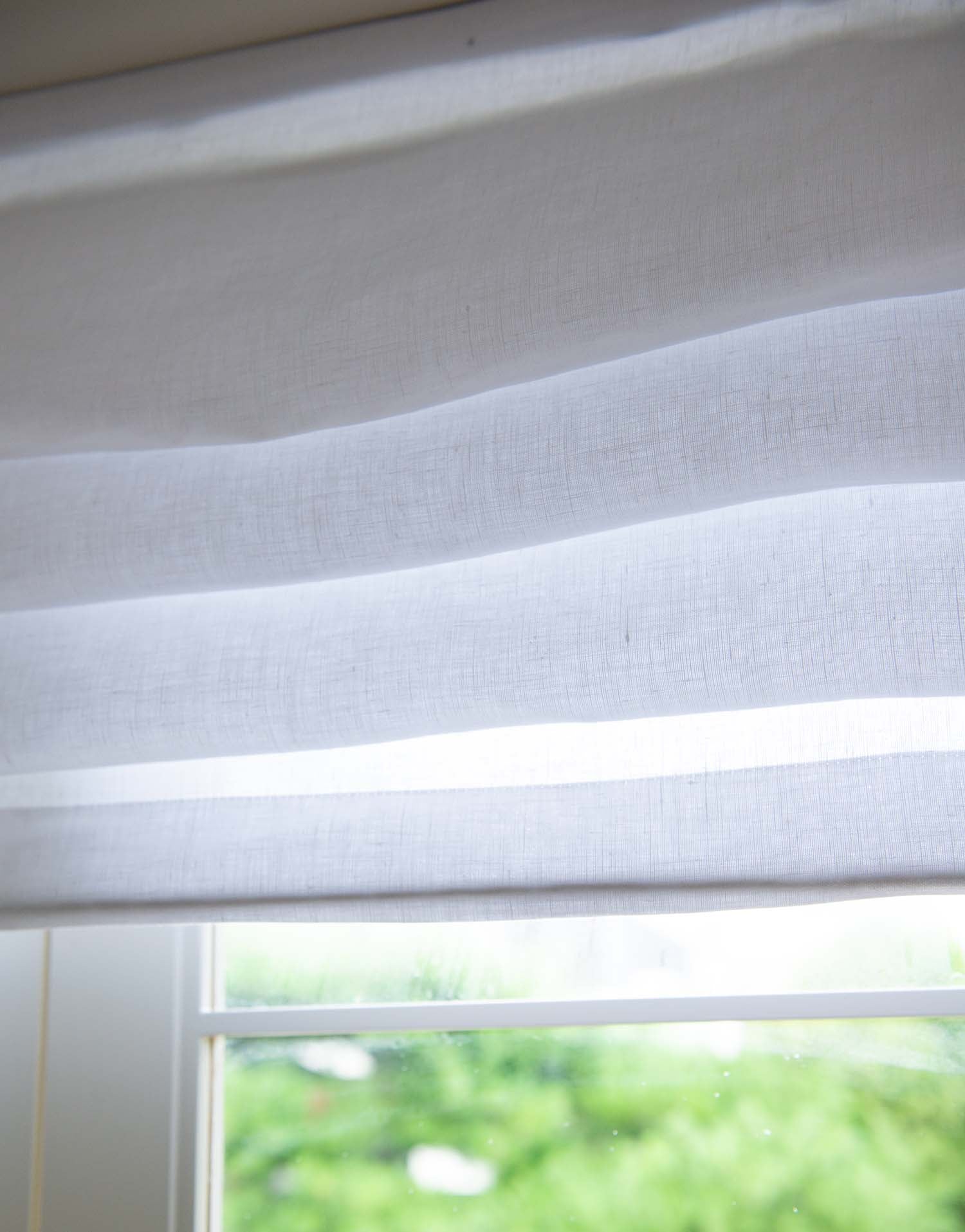 유럽 이탈리아 프리미엄 리넨 하우스 구다모, 퀸트에센셜 린넨 로만쉐이드 플랫 디자인, 베네토 화이트, 맞춤제작 | GUDAMO Italian Linen Roman Shade Flat Design Veneto White Custom