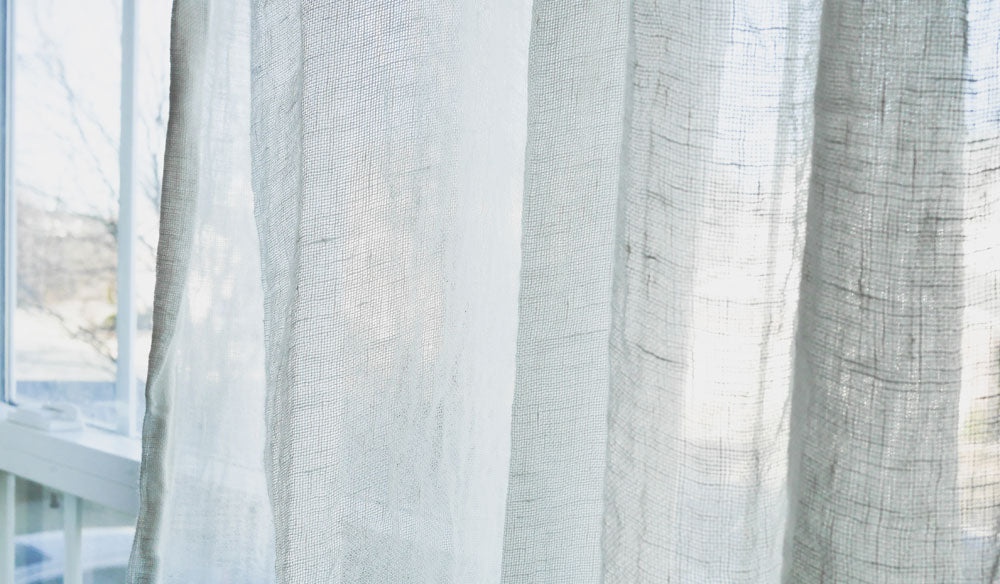 벨기에 리넨 시어 커튼 사르디니아 매그놀리아 거실 인테리어 화이트톤 린넨 커튼