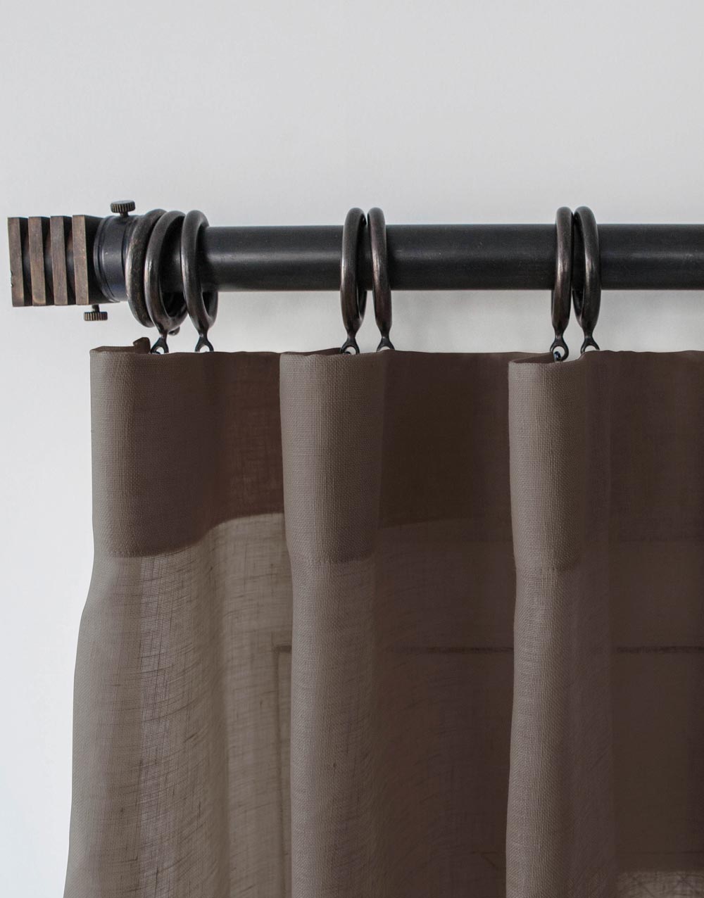 벨기에 리넨 시어 커튼 사르디니아 마룬 깊은 컬러의 유럽 수입 린넨 커튼
