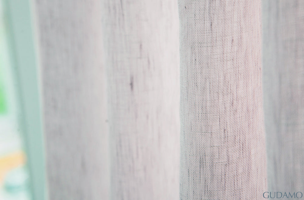 유럽 수입 리넨 시어 커튼 사르디니아 화이트 로즈 맞춤 제작 린넨 커튼
