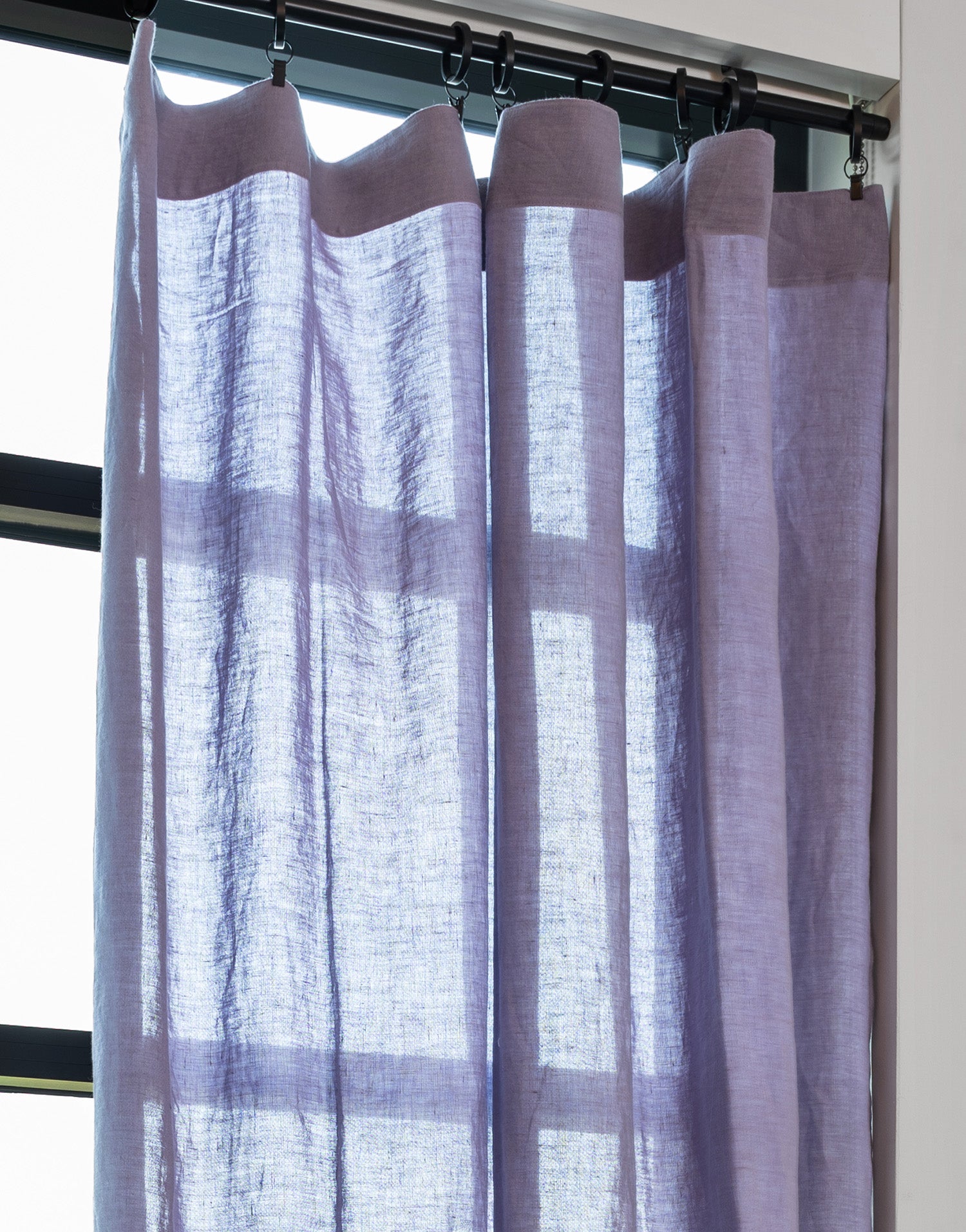 프랑스 수입 리넨 세미 오패크 커튼 코르시카 라벤더 침실 거실 분위기를 살리는 린넨 커튼