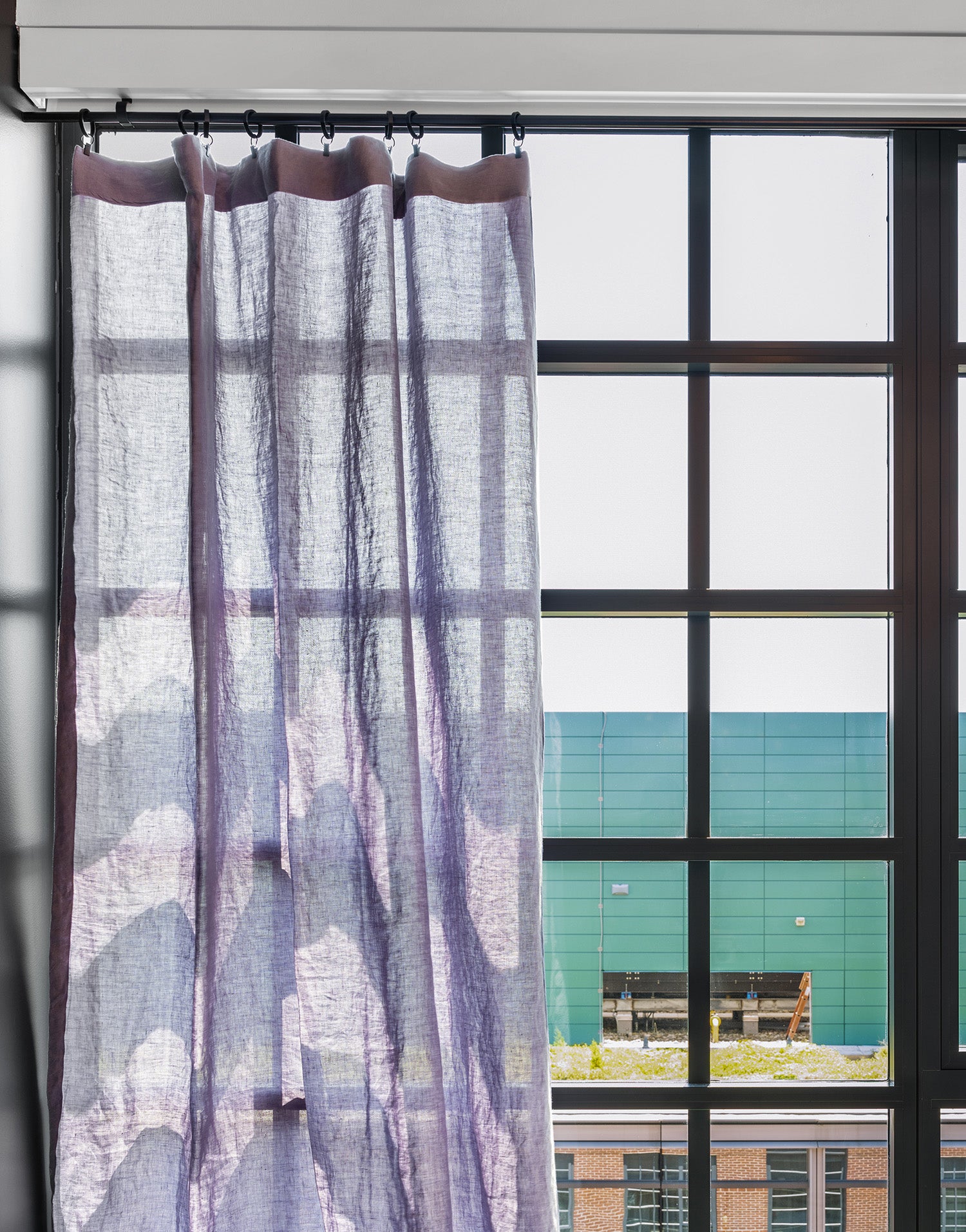 프랑스 수입 리넨 세미 오패크 커튼 코르시카 라벤더 침실 거실 분위기를 살리는 린넨 커튼