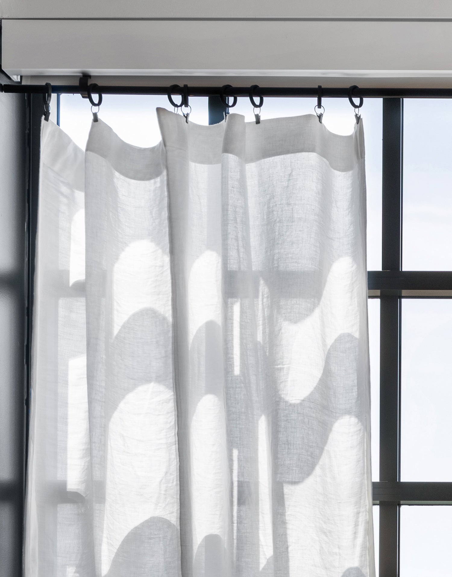 프랑스 리넨 세미 오패크 커튼 코르시카 화이트 부드러운  거실 침구 안방 린넨 커튼 맞춤 제작