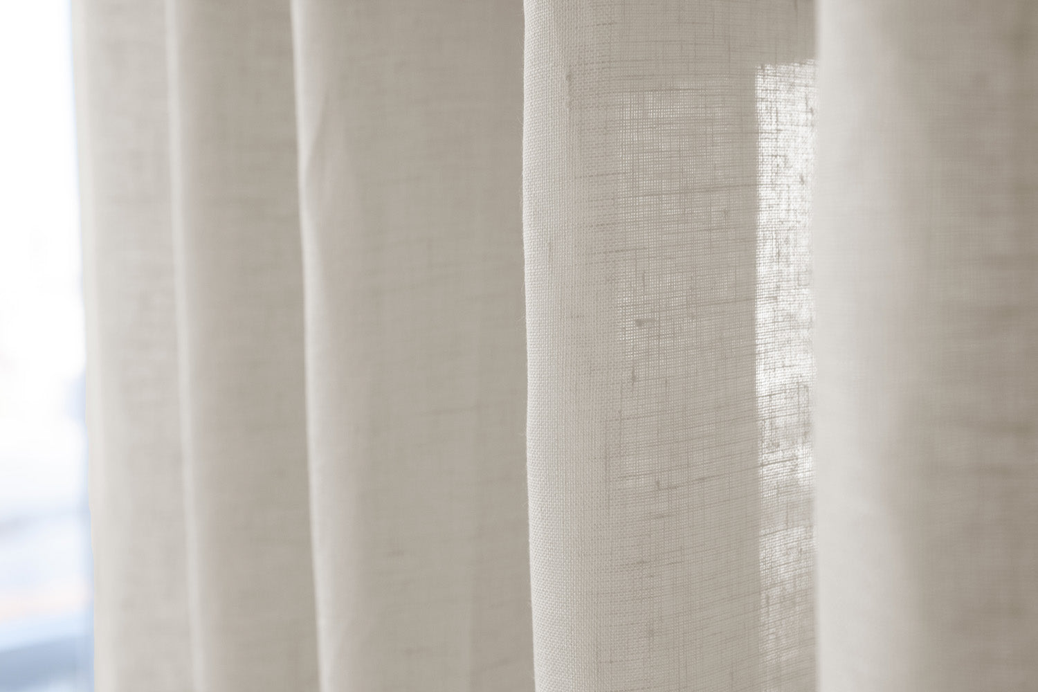 이태리 리넨 시어 커튼 카노비오 오트밀 유럽산 린넨으로 만든 자연스러운 시어 커튼
