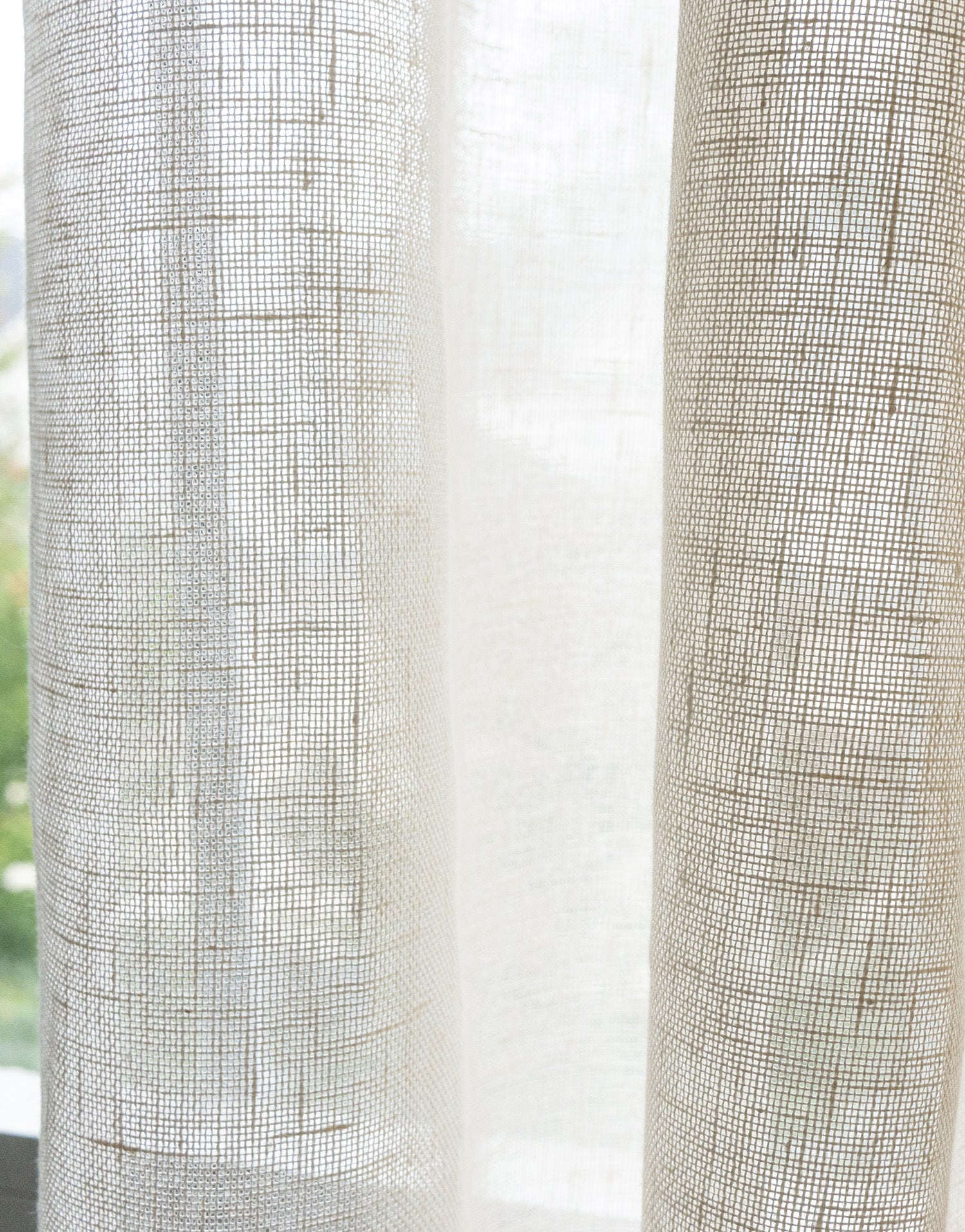 이태리 수입 리넨 시어 커튼 줄리아노 에크루 내추럴 톤의 유럽 린넨 커튼
