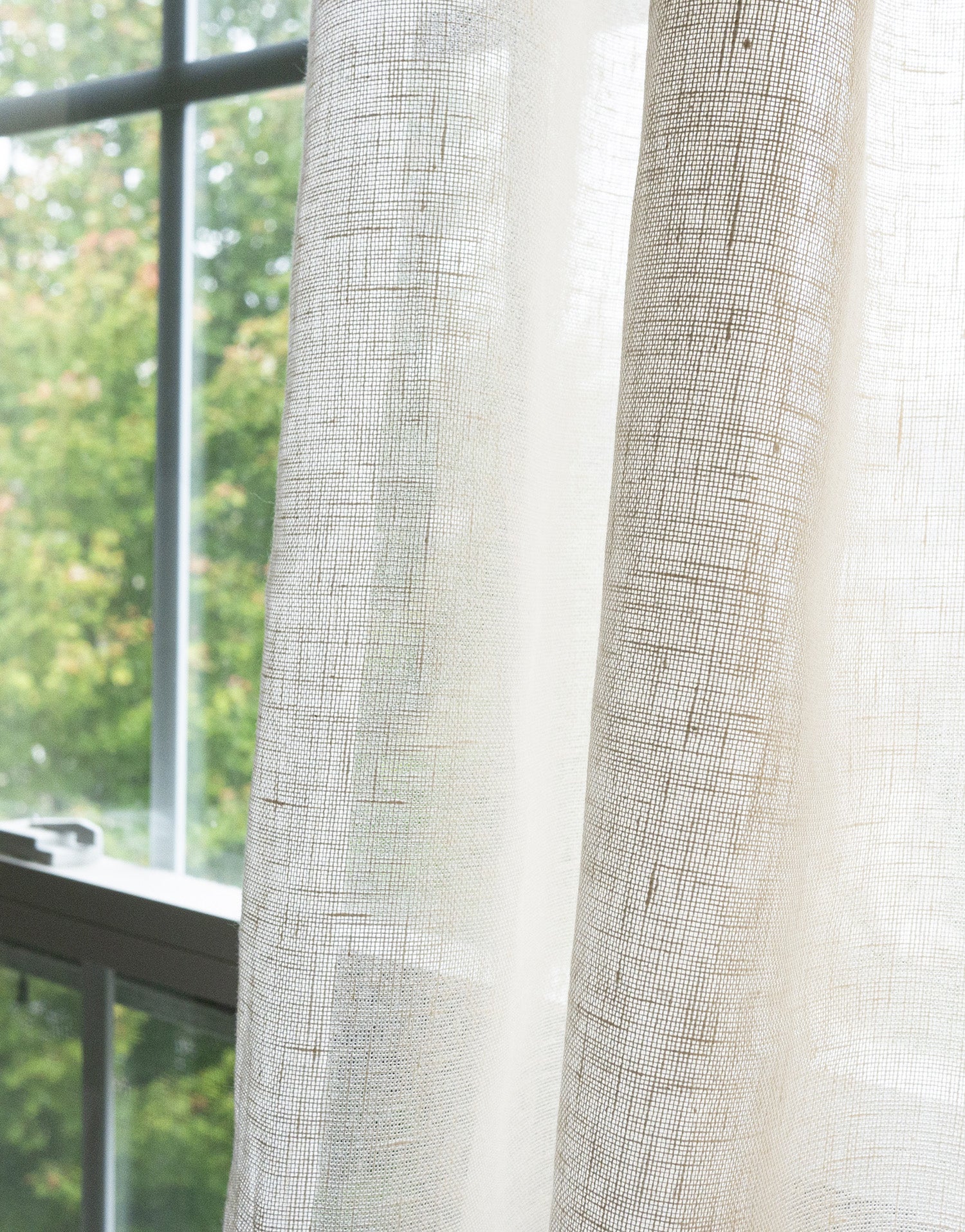 이태리 수입 리넨 시어 커튼 줄리아노 에크루 내추럴 톤의 유럽 린넨 커튼
