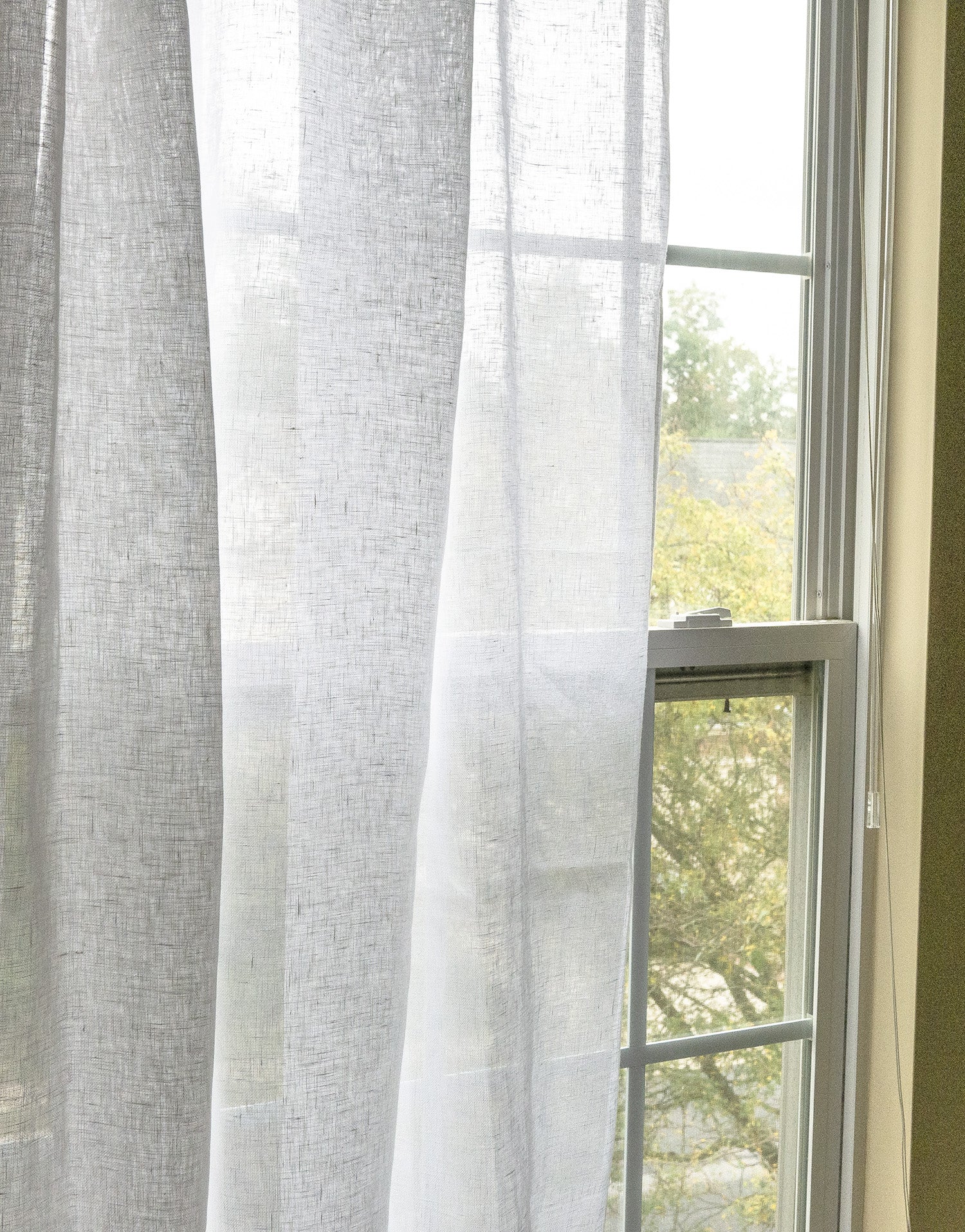 이태리 리넨 시어 커튼 줄리아노 화이트 거실과 침실에 어울리는 고중량 수입 린넨 커튼
