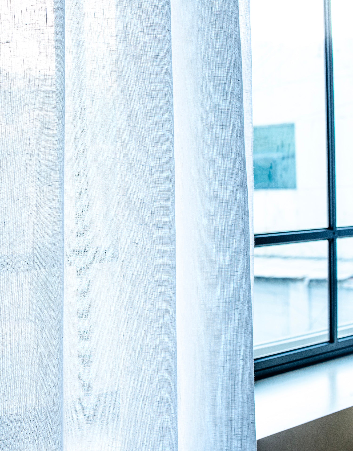 이태리 실키 리넨 시어 커튼 미니아토 화이트 고급스러운 광택의 수입 린넨 커튼
