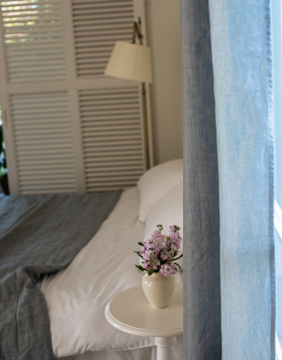 이탈리아 수입 프리미어 리넨 세미 오패크 중간 두꼐 커텐 맞춤제작 고급 인테리어 홈데코 블루 그레이 회색 리넨 커튼