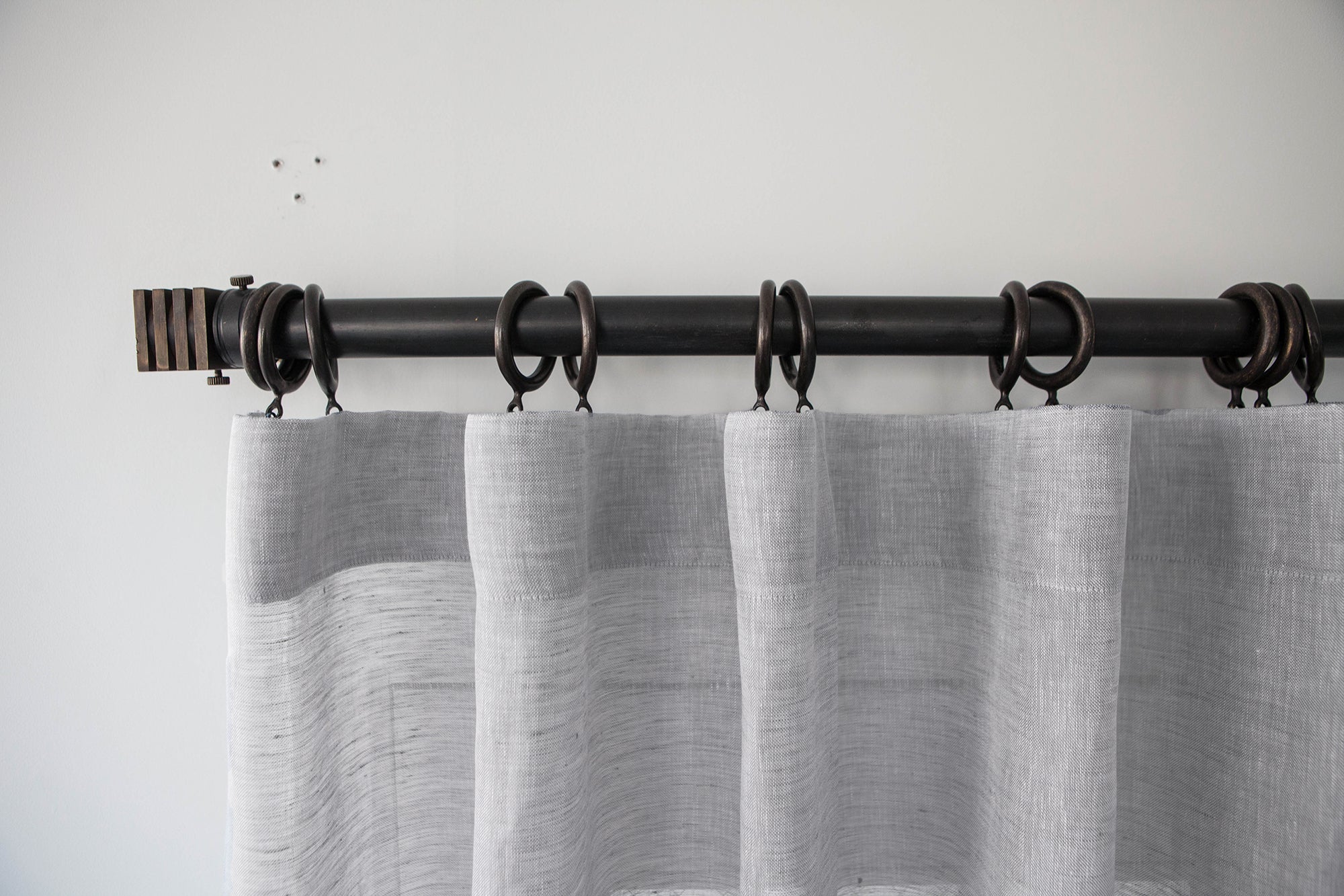 이탈리아 수입 프리미어 리넨 시어 얇은 커튼 맞춤제작 차분한 인테리어 사생활 보호 밝은 회색 그레이 톤 린넨 커텐