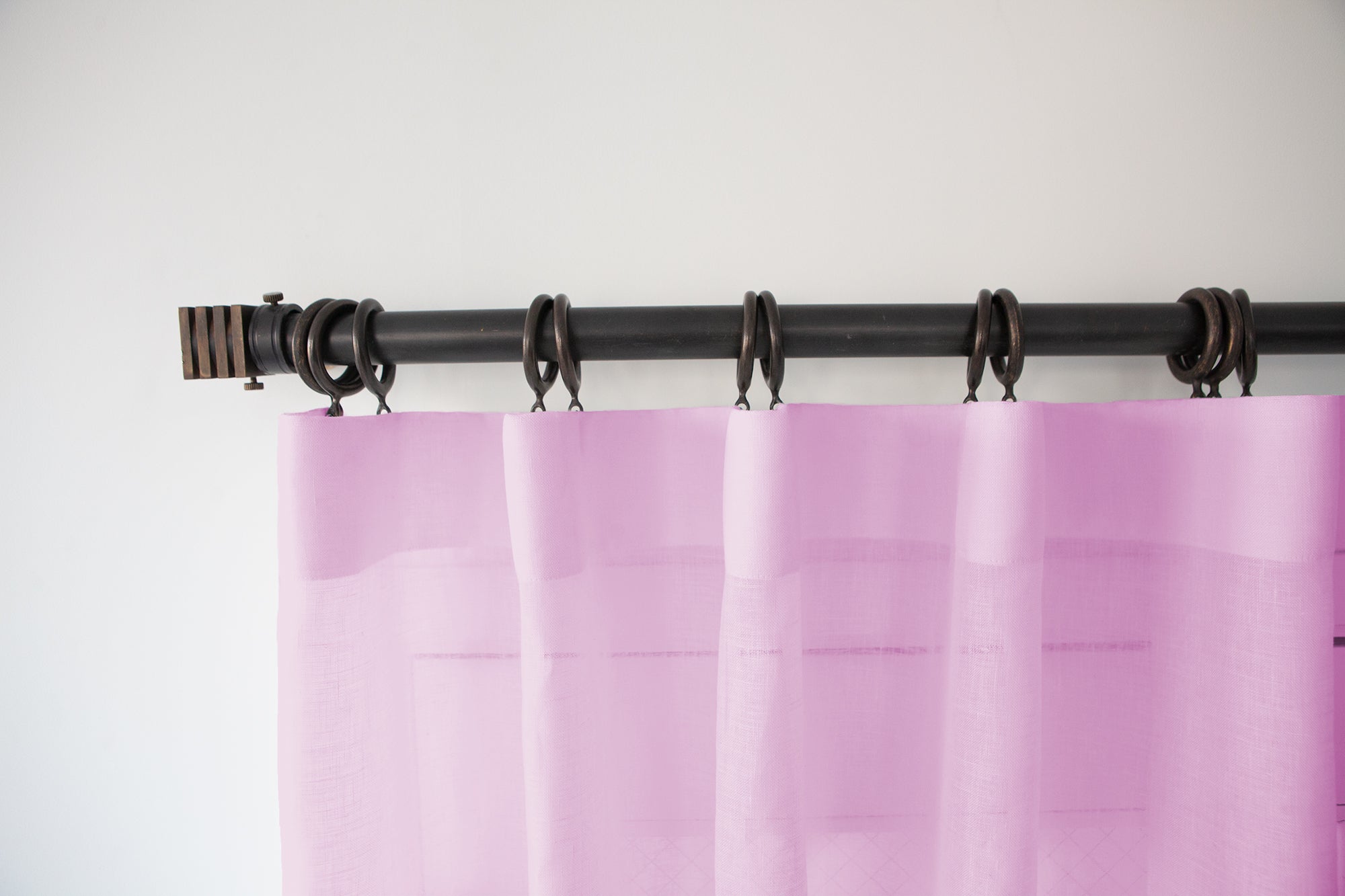 이탈리아 수입 프리미어 리넨 시어 얇은 커튼 맞춤제작 고급 핑크 분홍색 린넨 커텐