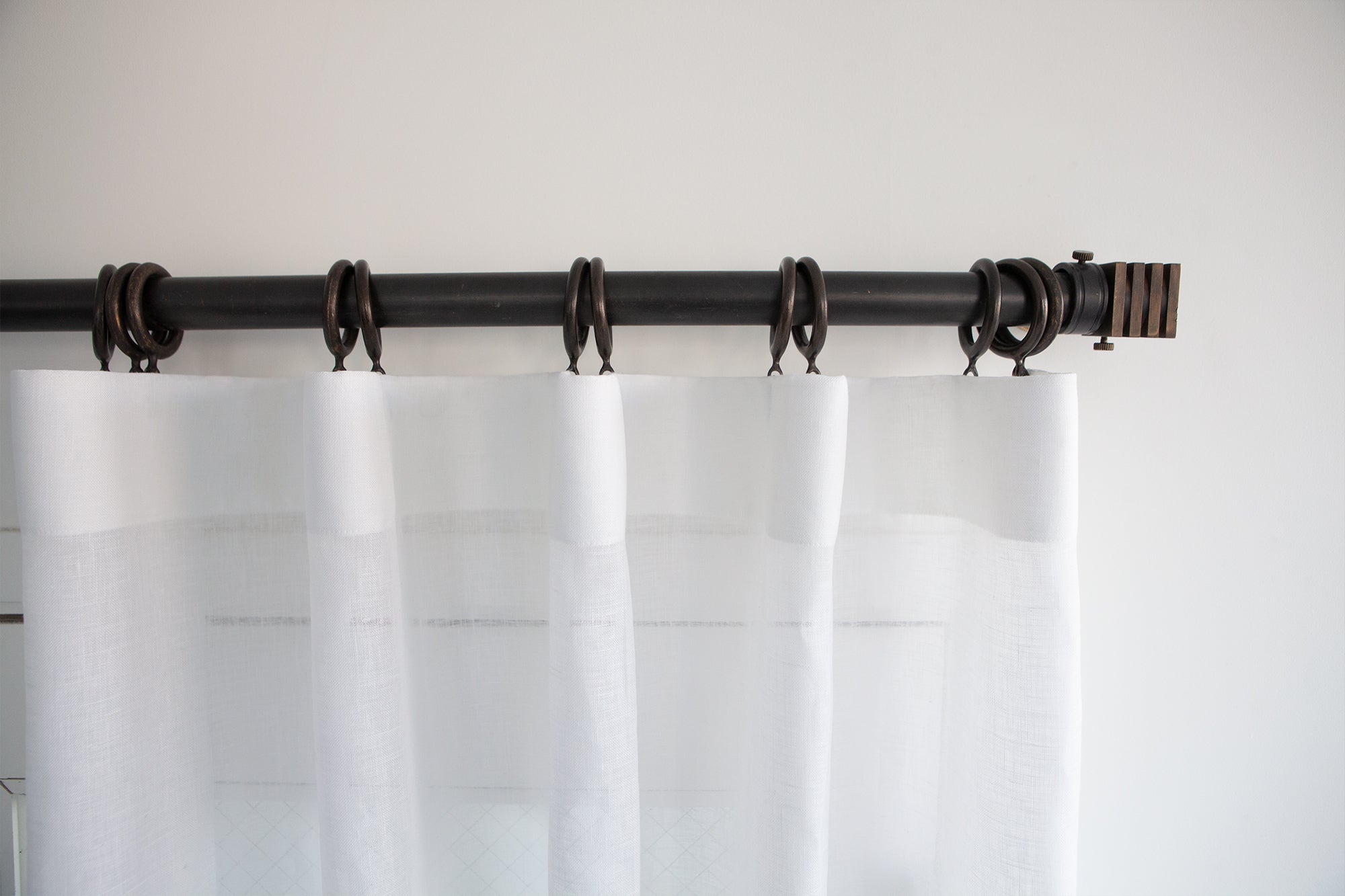 유럽 수입 프리미어 리넨 시어 얇은 커텐 맞춤제작 밝은 거실 침실 아이방 자연광 화이트 린넨 커튼
