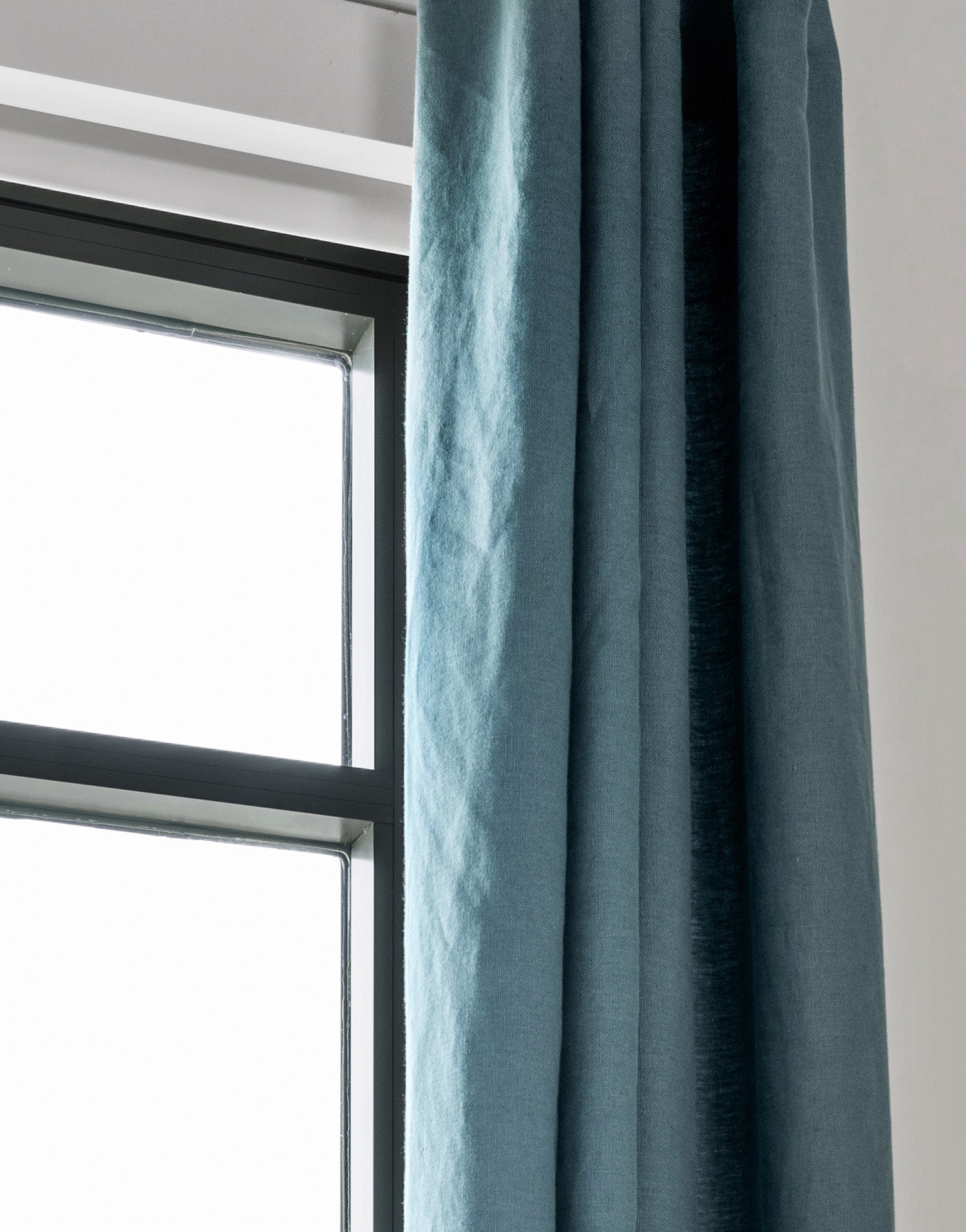 유럽 이태리 수입 린넨 커튼 오패크 맞춤제작 블루 컬러 거실 안방 린넨 커텐