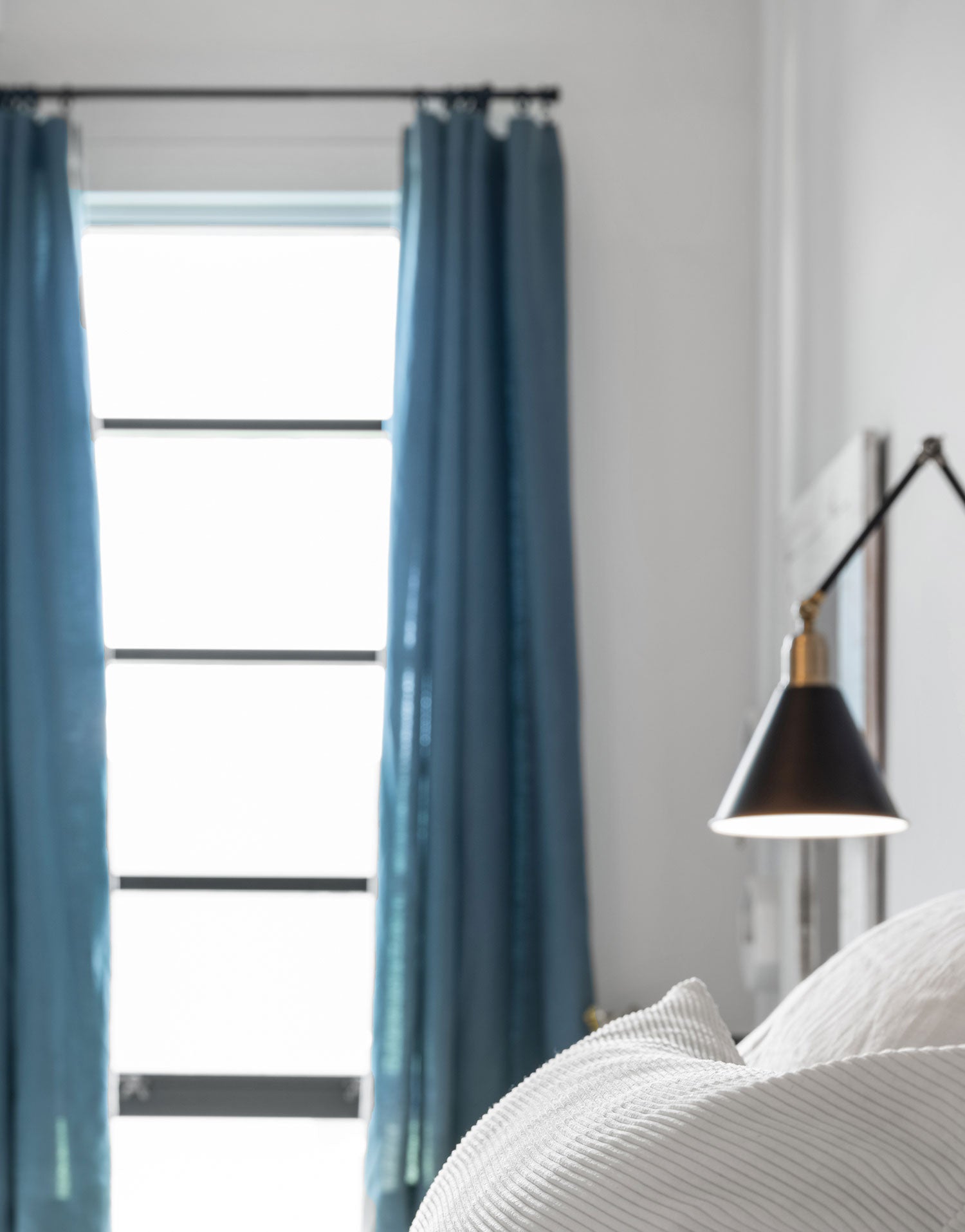 유럽 이태리 수입 린넨 커튼 오패크 맞춤제작 블루 컬러 거실 안방 린넨 커텐