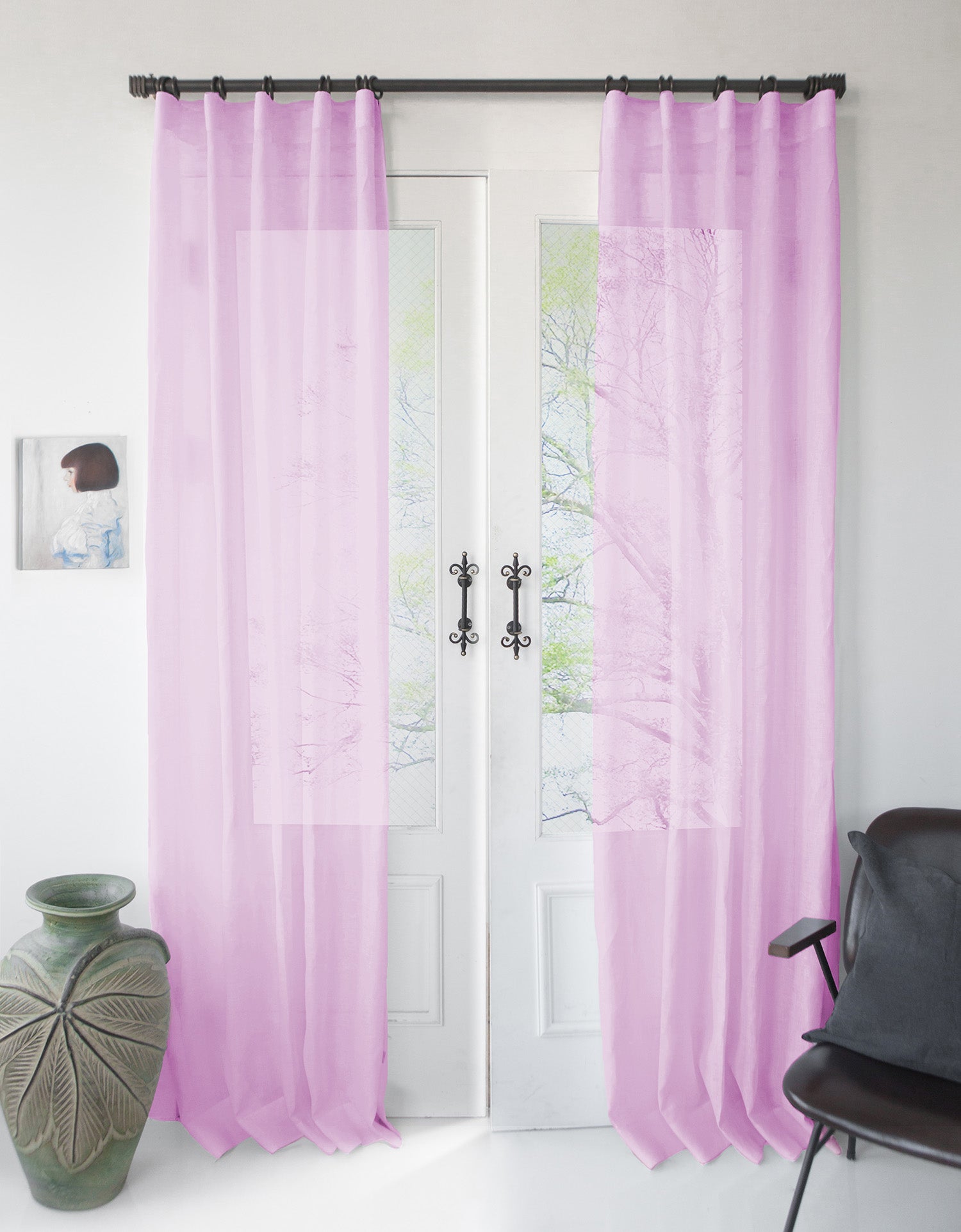 이태리 프리미어 리넨 시어 미노리 로즈