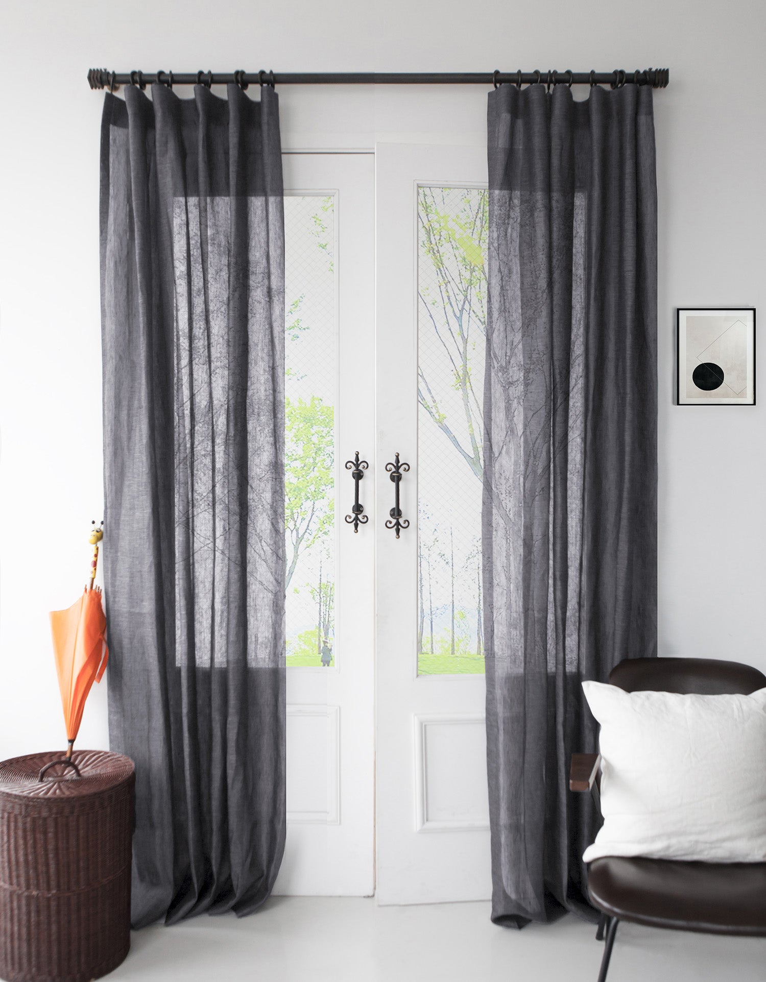 이태리 프리미어 리넨 시어 미노리 블랙베리