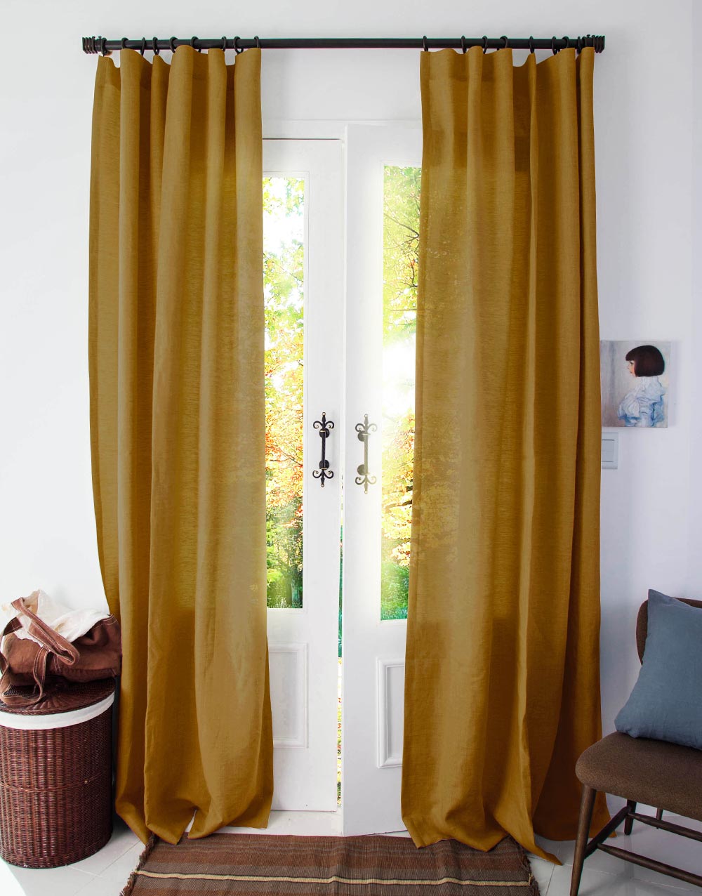 북유럽 벨기에 수입 린넨 커튼 오패크 맞춤제작 컬러 안방 거실 커텐