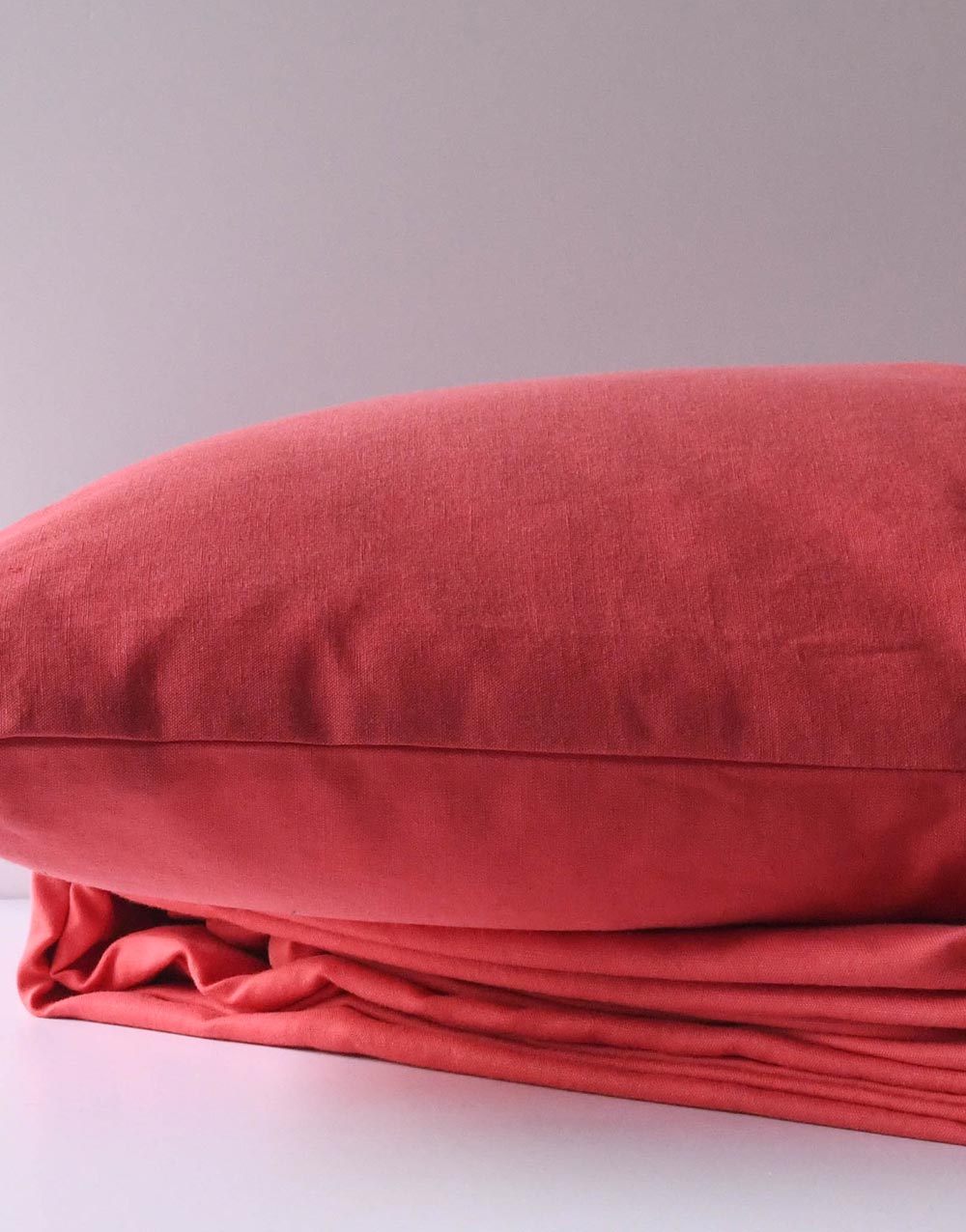 셔우드 라즈베리 리넨 코튼 침구