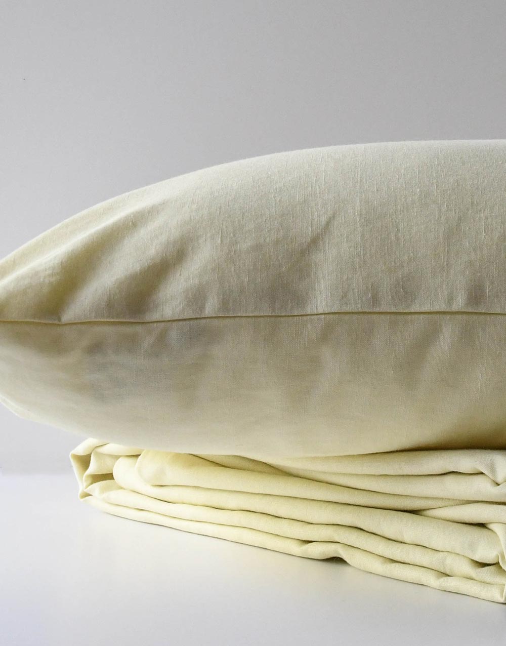 셔우드 페일 레몬 리넨 코튼 침구