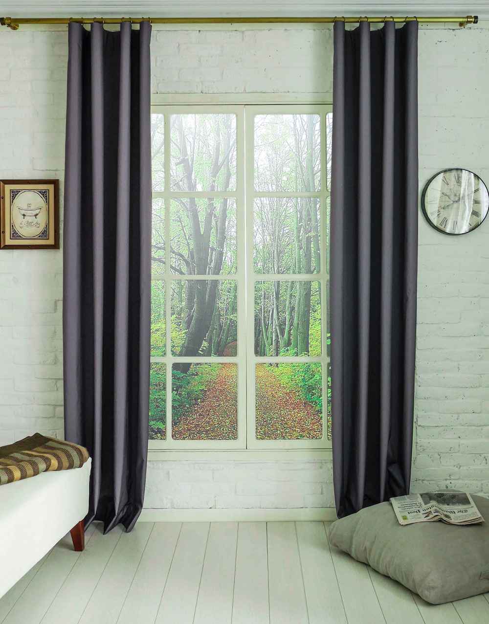 미국 수입 100% 암막 블랙아웃 커튼 맞춤제작 윌리스트 슬레이트 그레이 브라운 퍼플 색상으로 잠을 위한 암막커튼